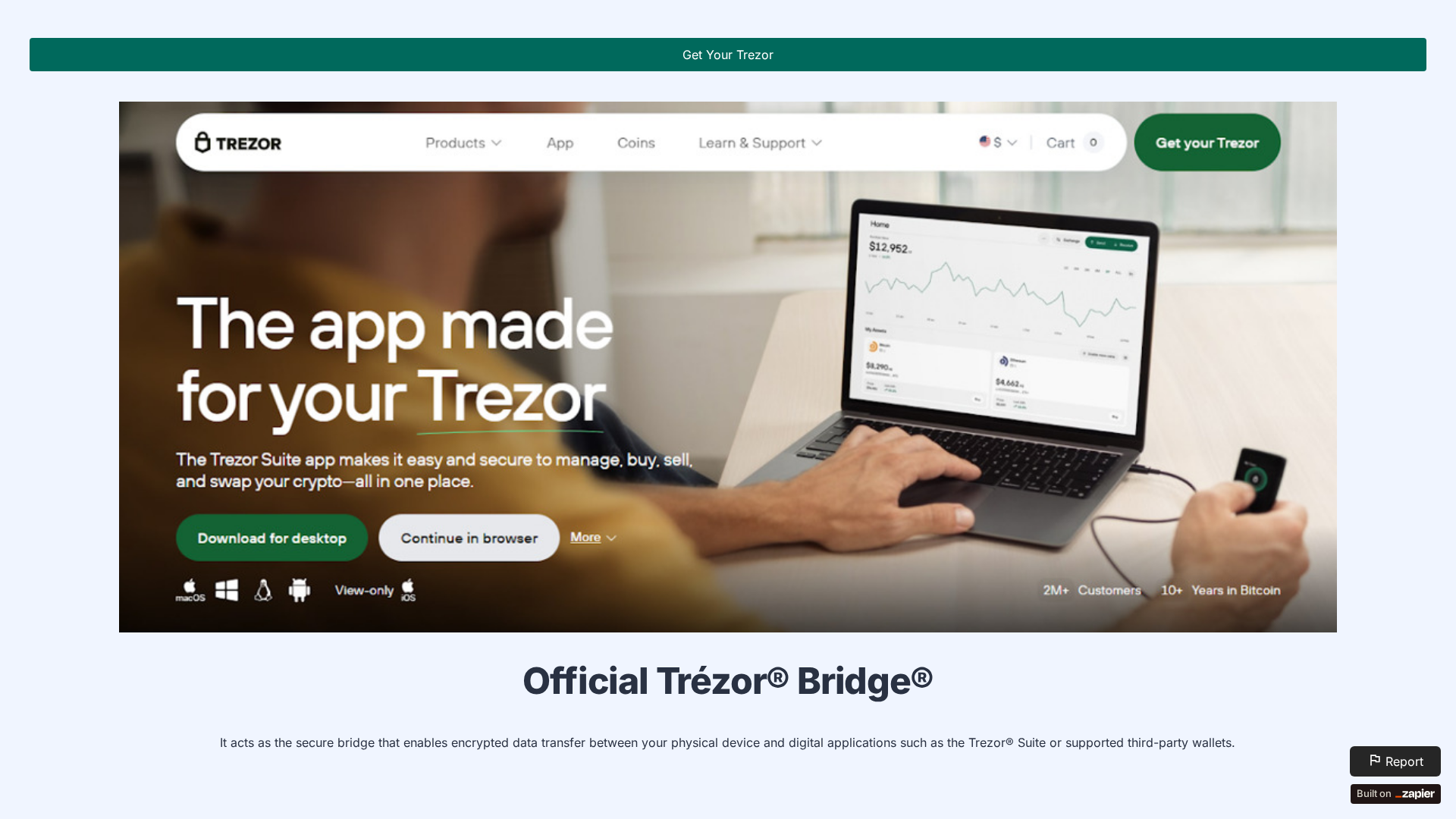 Screenshot of faqs-bridge.zapier.app