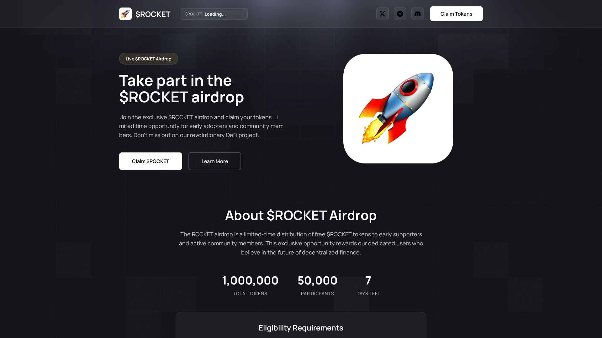 Screenshot of claim-rocket.pages.dev