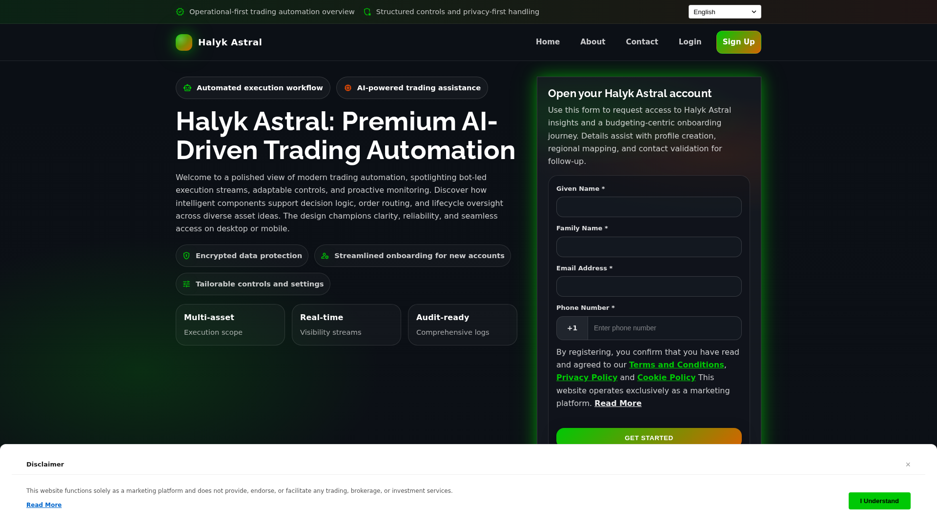 Screenshot of halykastral.click
