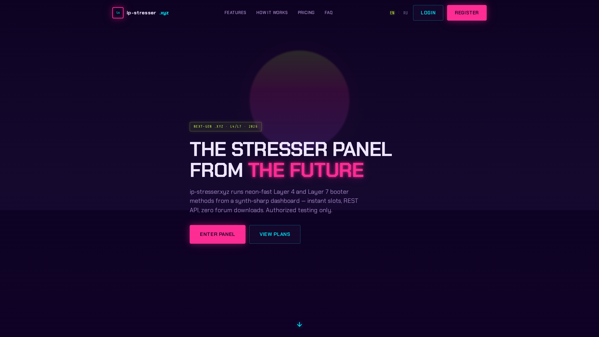 Screenshot of ip-stresser.xyz