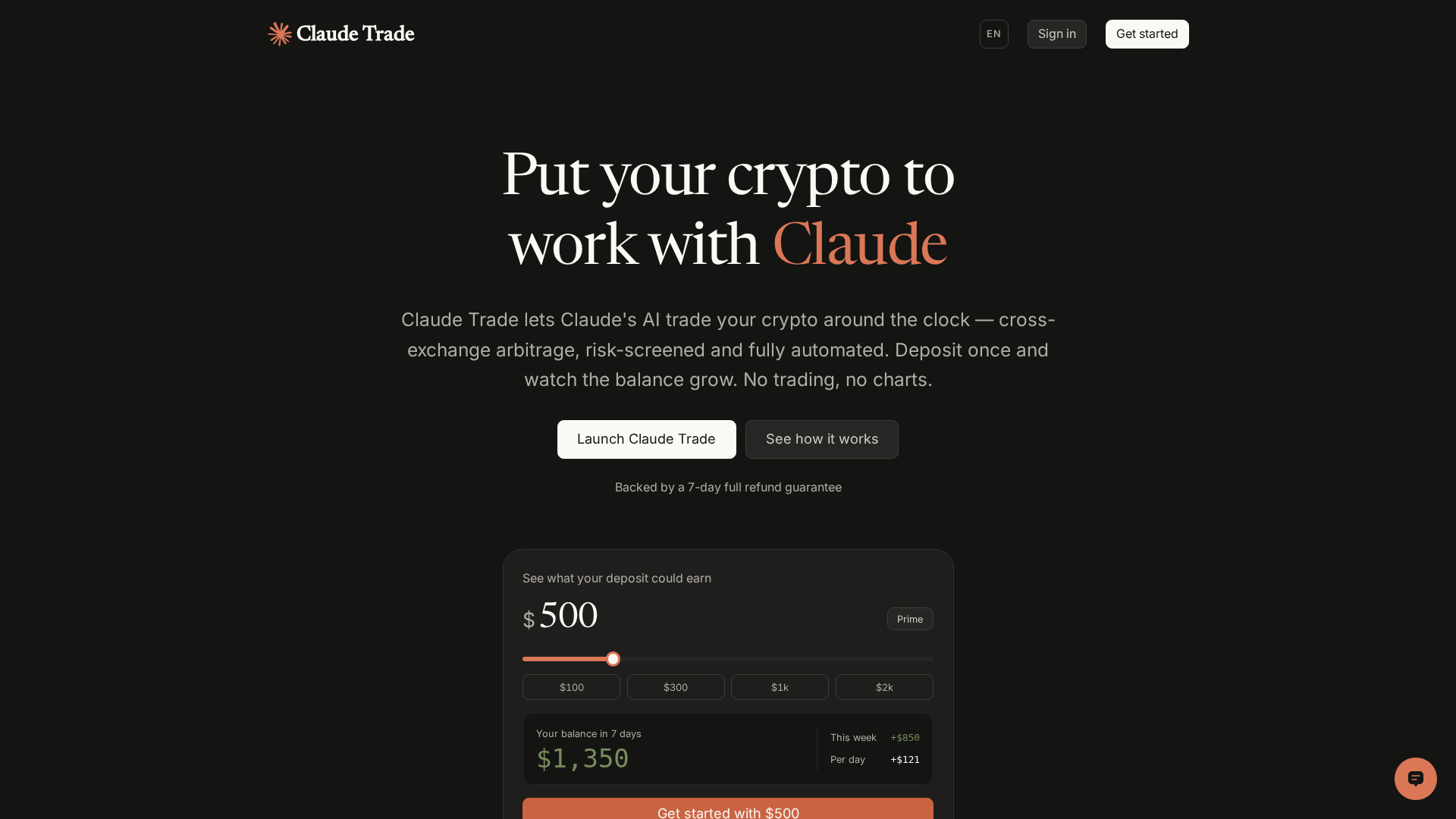 Screenshot of claudetrade.net