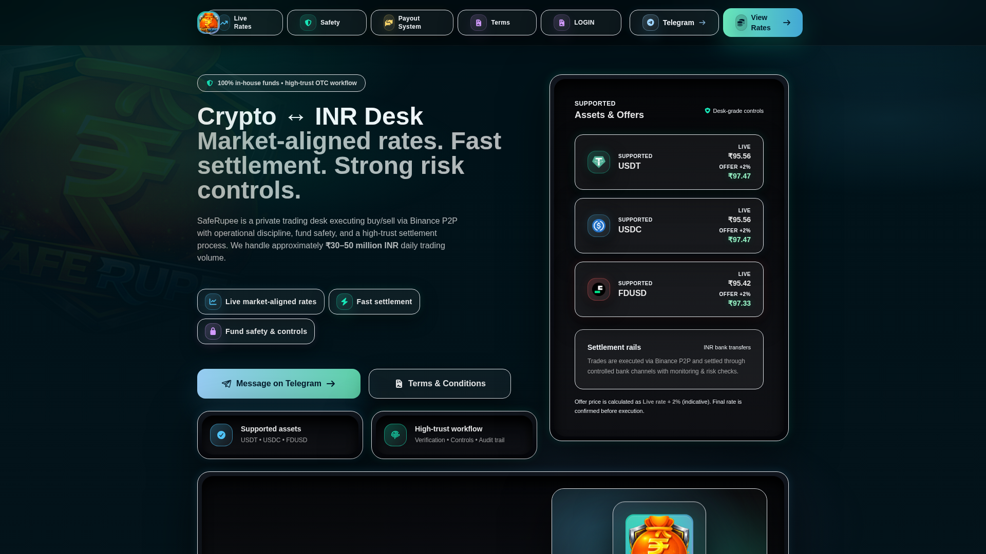 Screenshot of saferupee.io