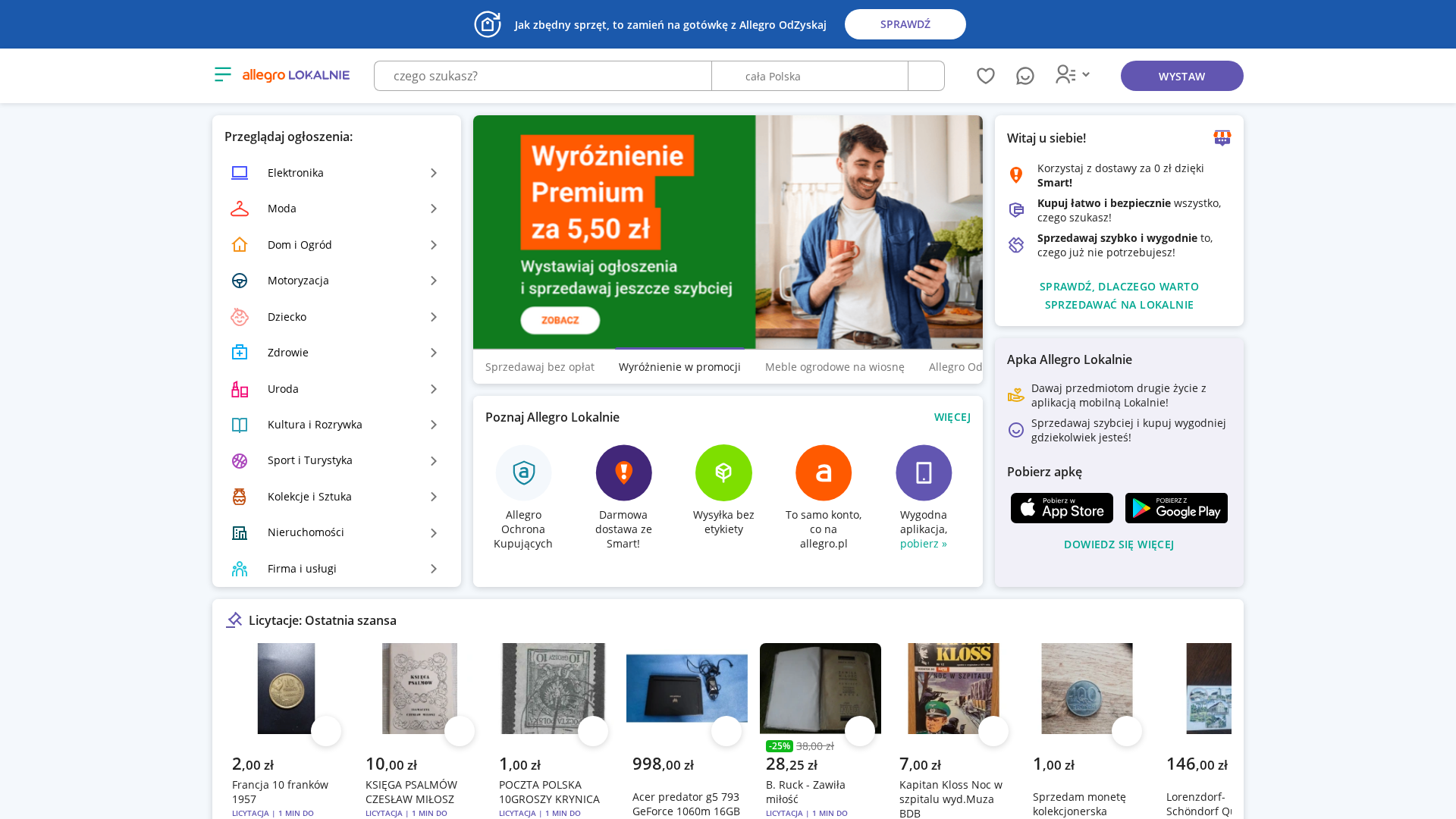 Screenshot of allegrolokalnie.rezerwacja2621.sbs