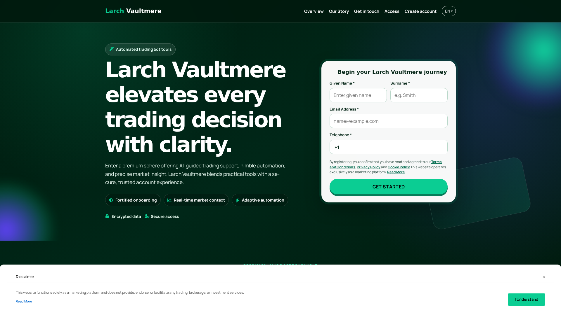 Screenshot of larchvaultmere.digital
