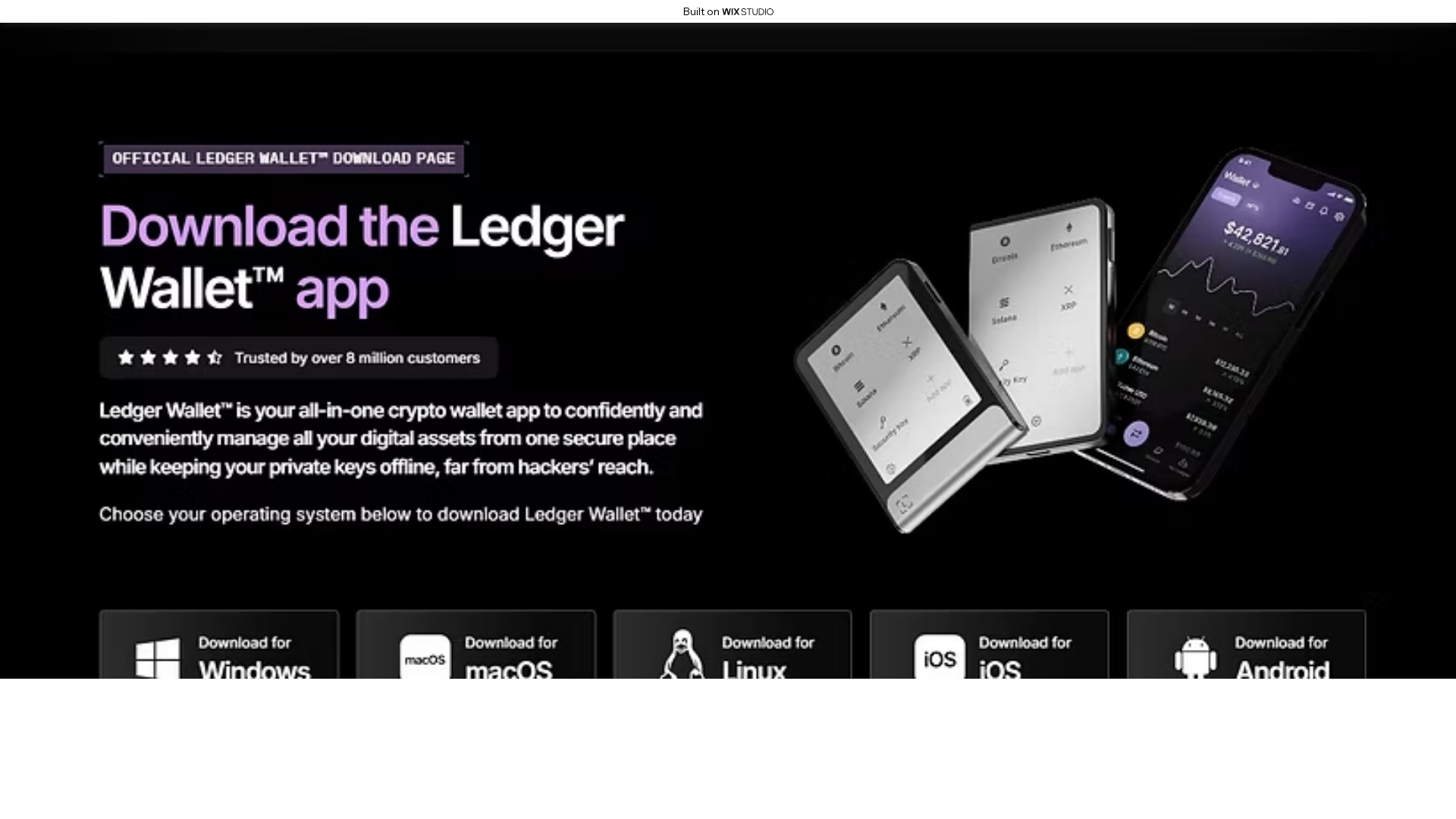 Screenshot of startd-ledgrcdnapp.wixstudio.com