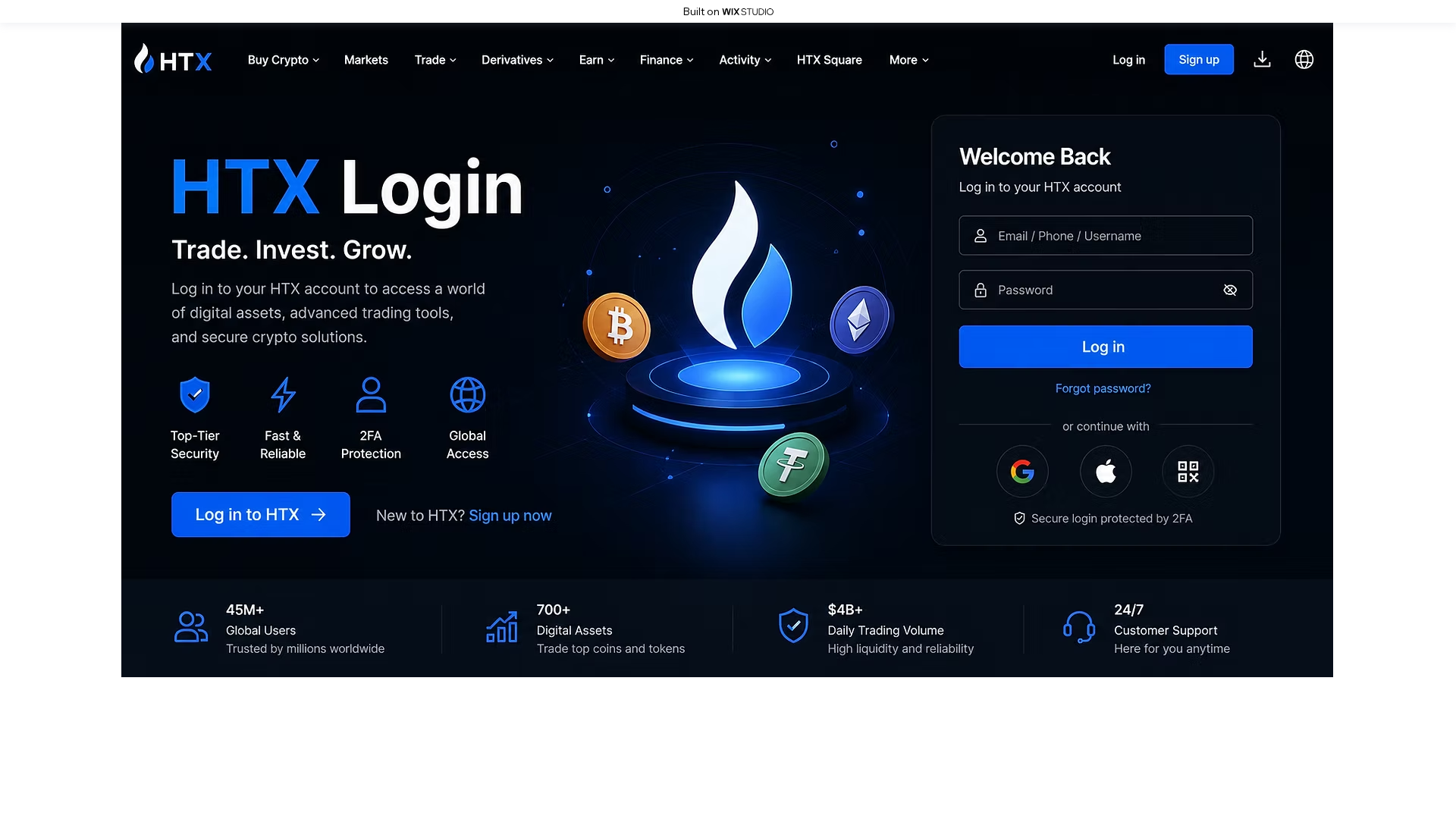 Screenshot of official-htx.wixstudio.com