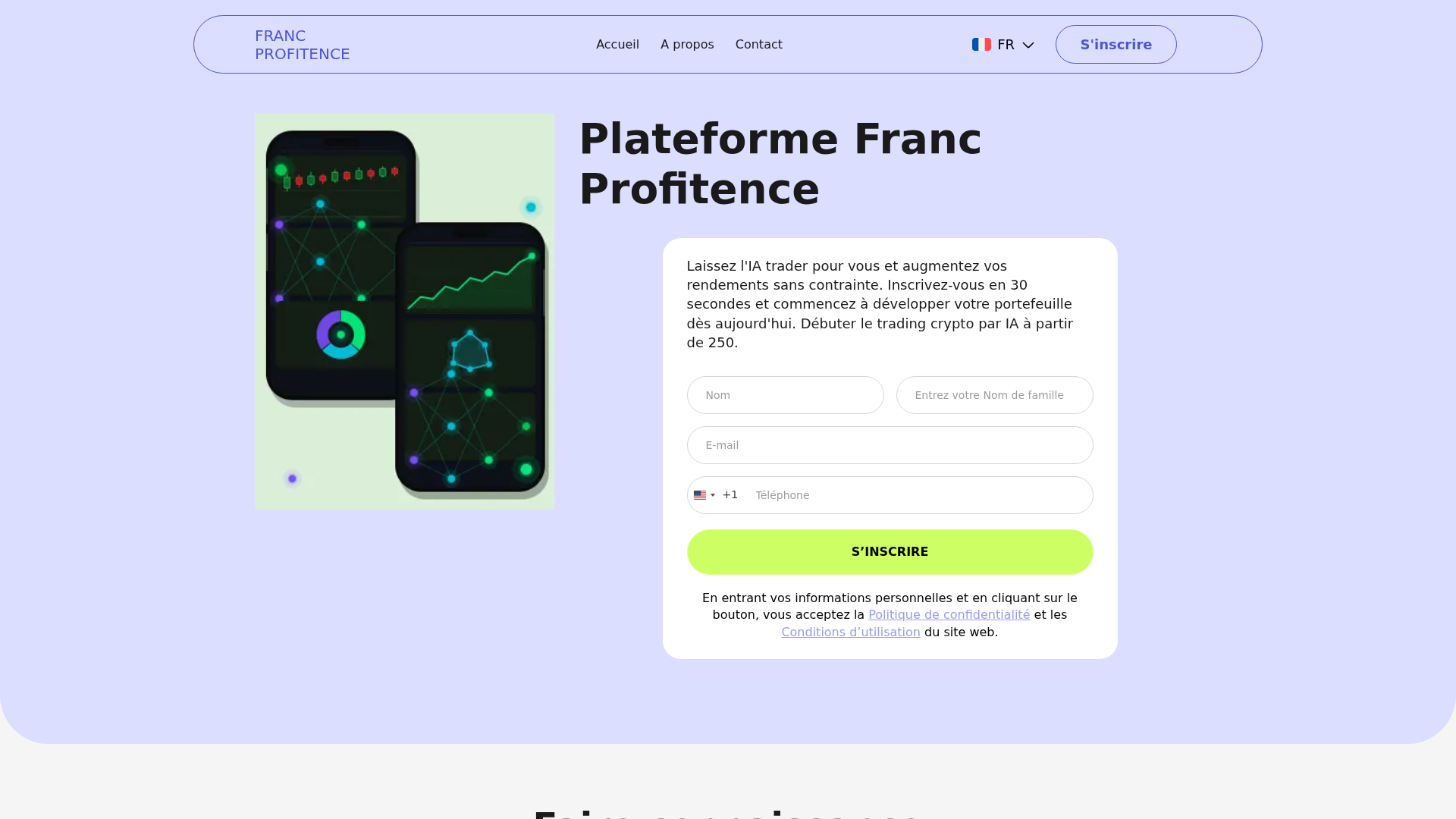Screenshot of francprofitence-fr.com