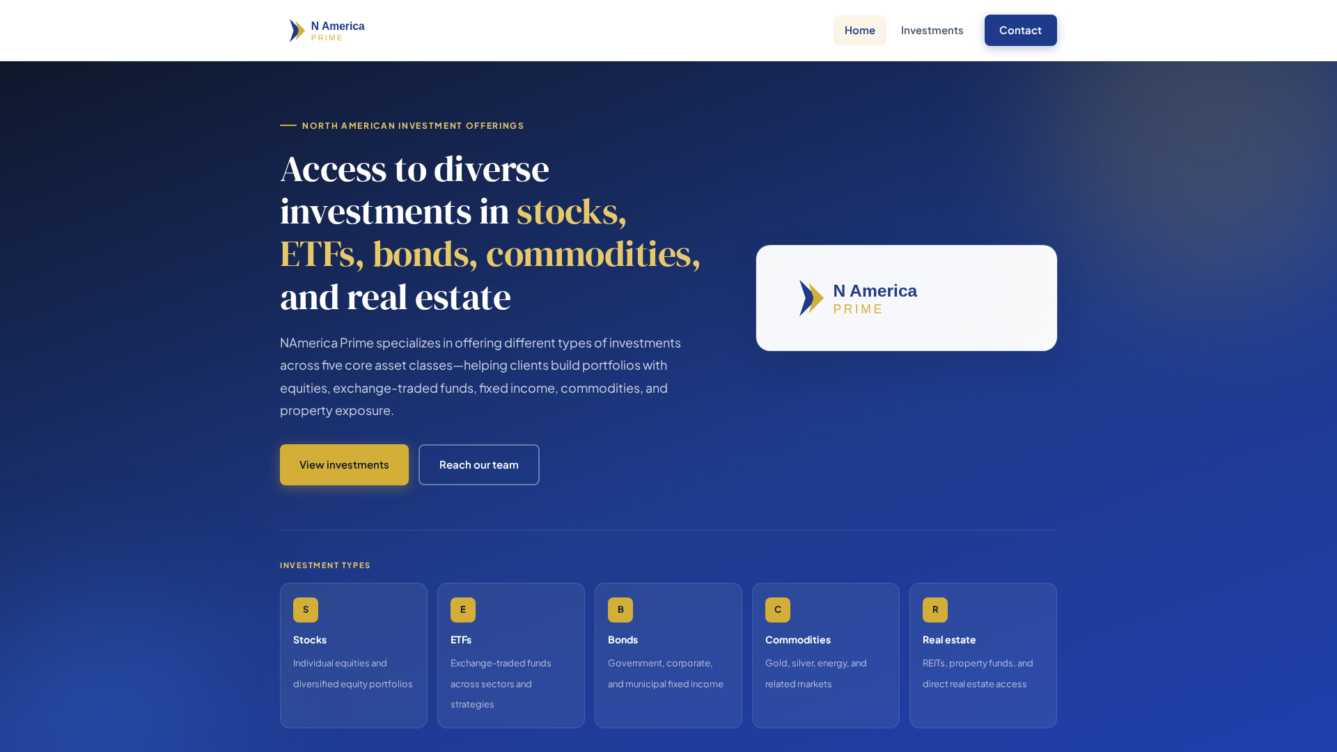 Screenshot of namericaprime.com