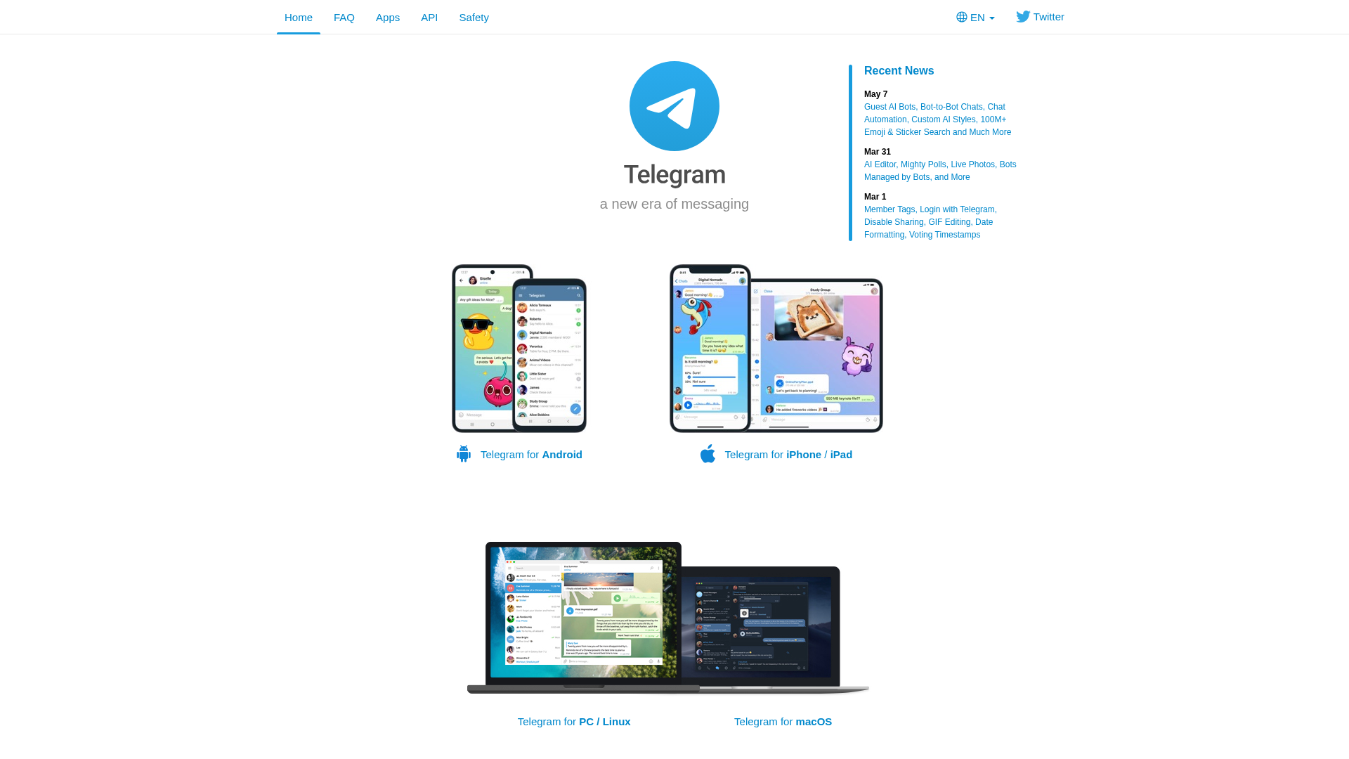 Screenshot of telegram.tgbp.ddns.net