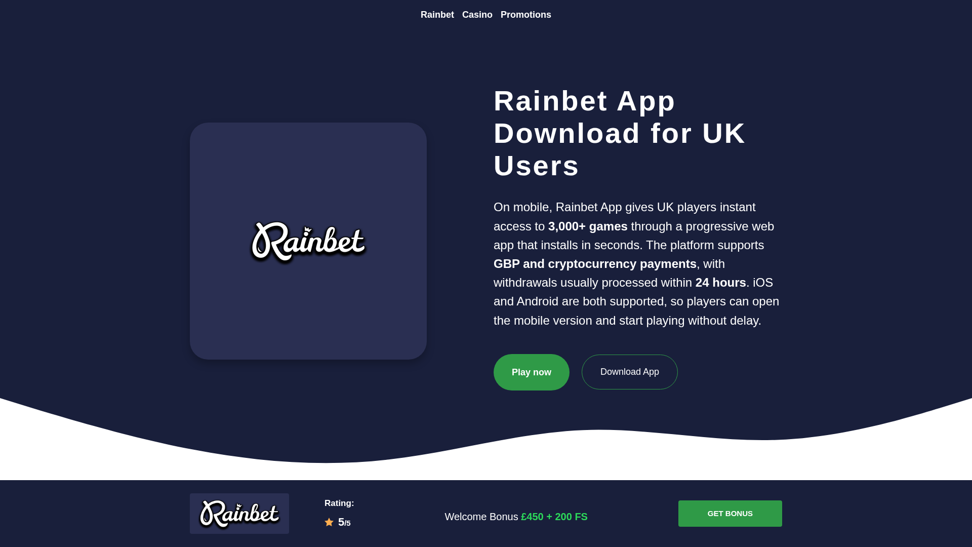 Screenshot of rainbetofficial.uk