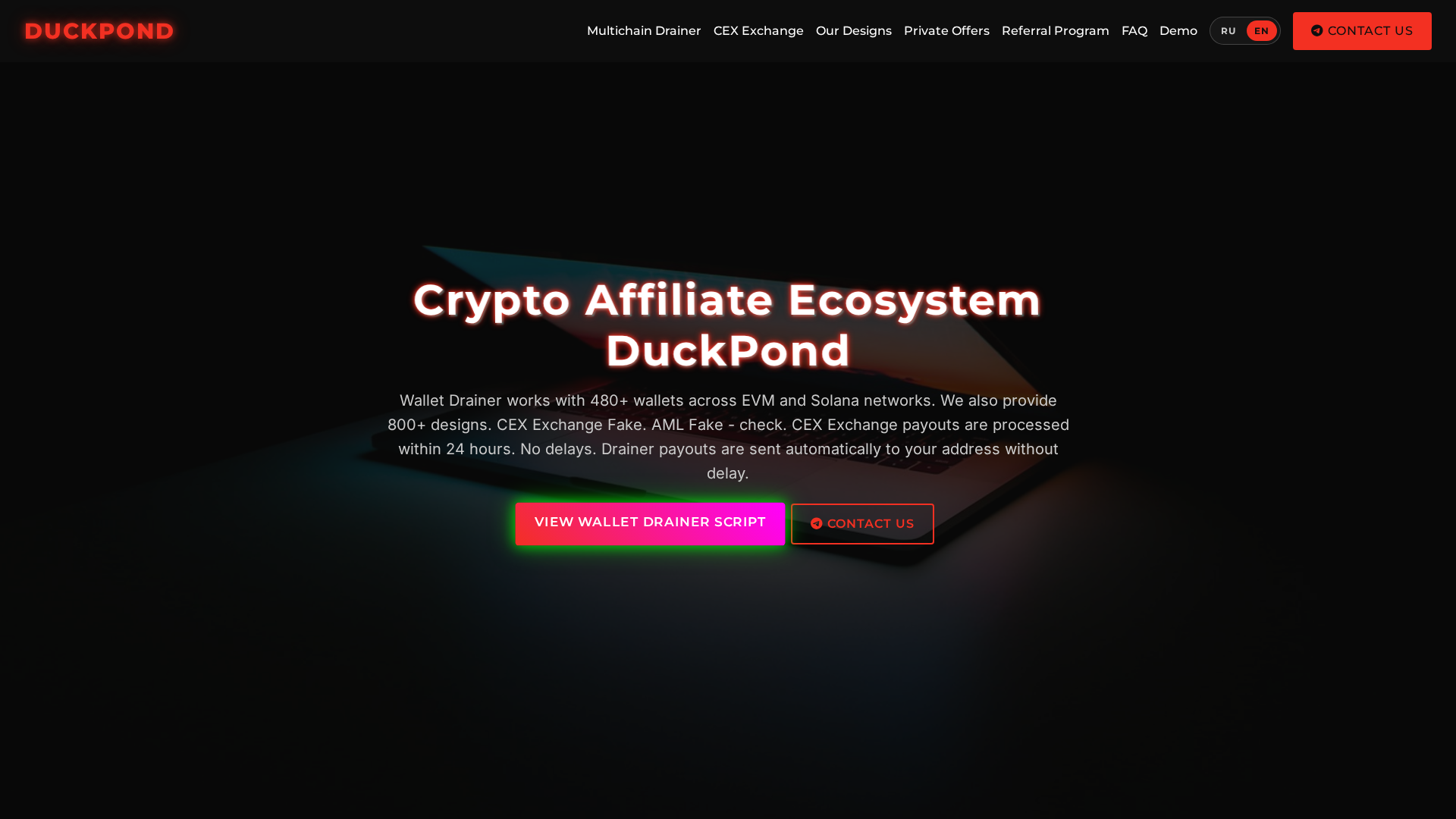 Screenshot of duckpond.casa