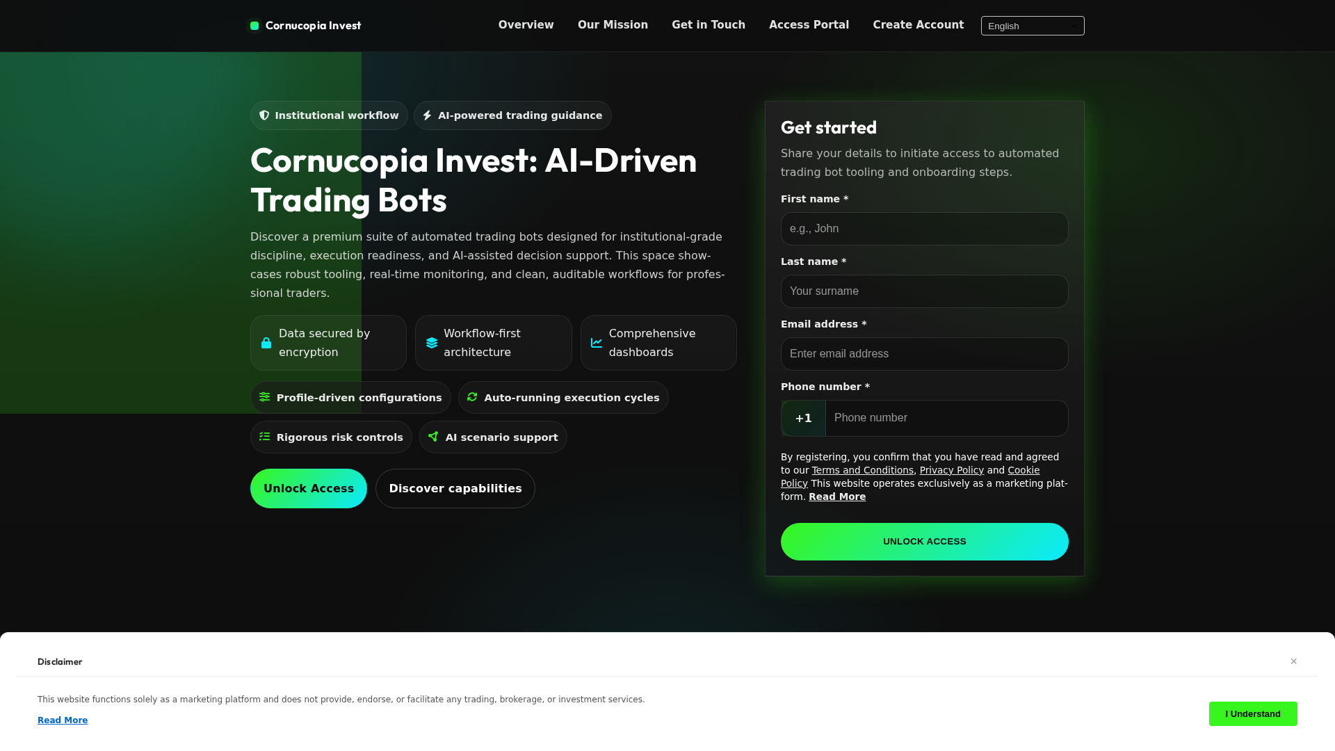 Screenshot of cornucopiainvest.digital