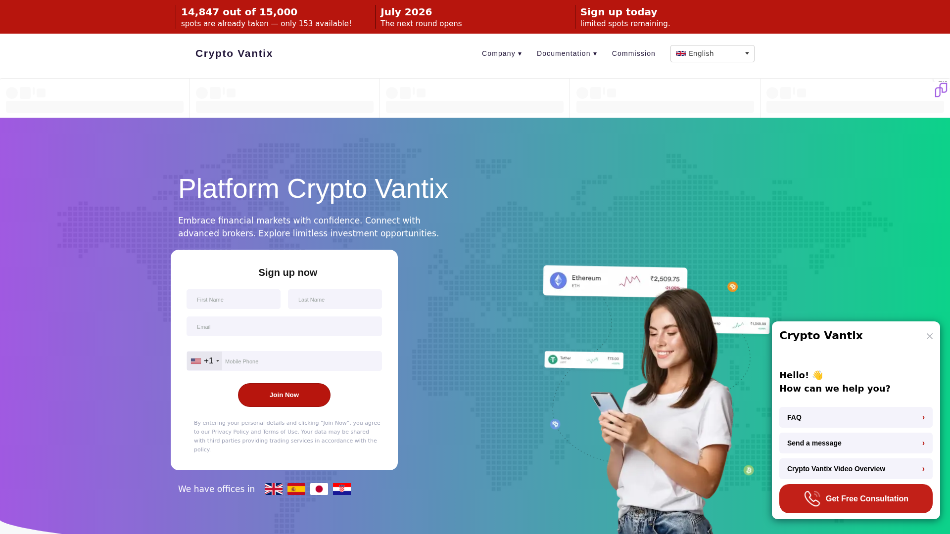 Screenshot of crypto-vantix.info