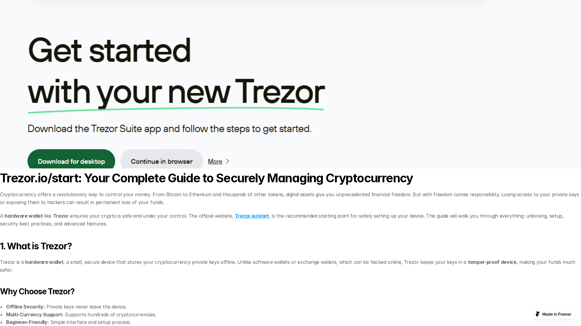 Screenshot of appstart-trzr.framer.media