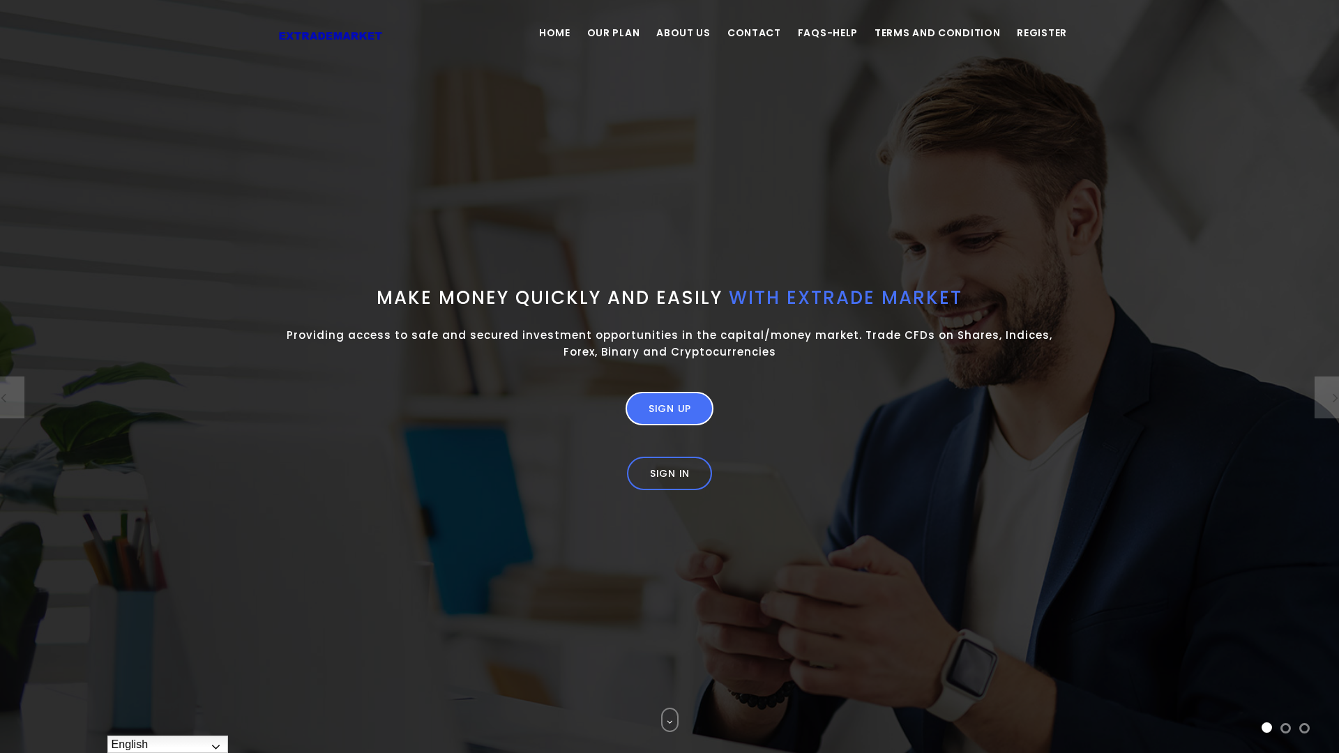 Screenshot of extrademarket.com