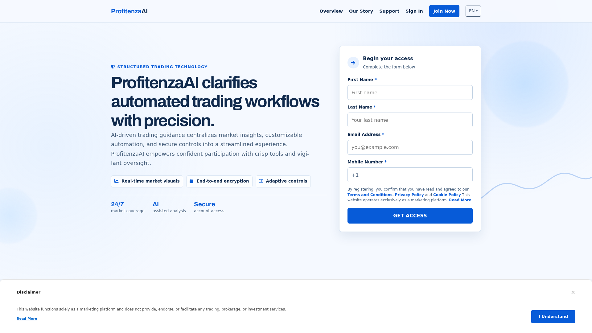 Screenshot of profitenzaai.shop