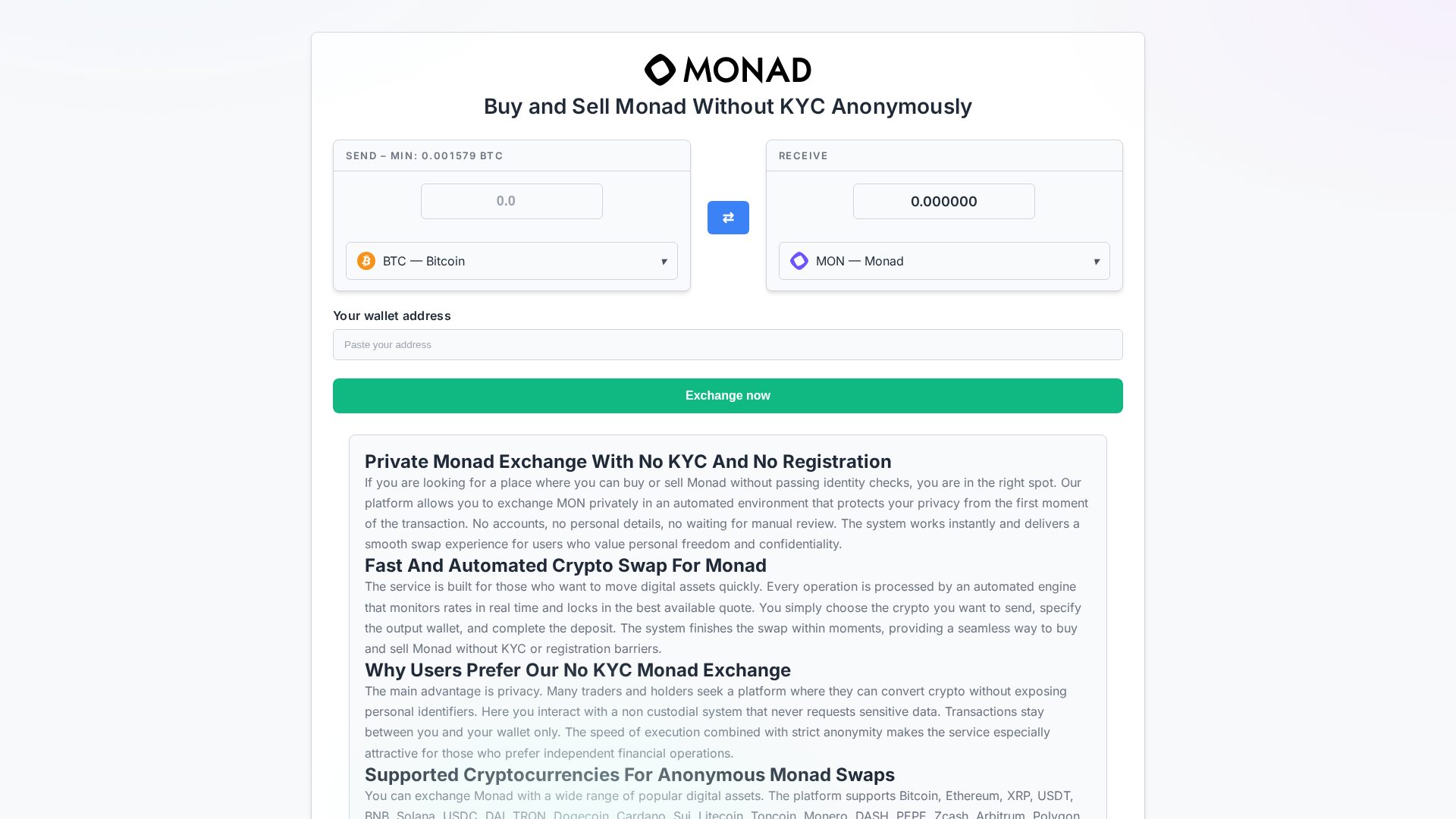 Screenshot of buy-monad-sell.com