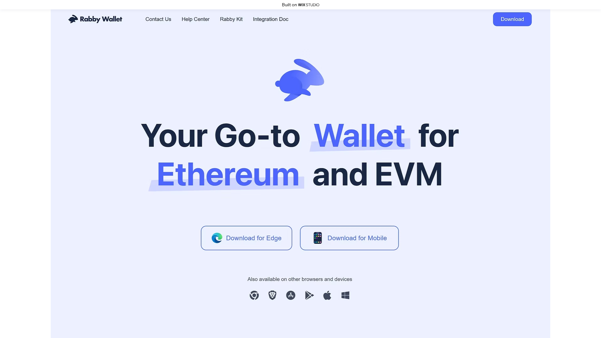 Screenshot of rabbyapp.wixstudio.com