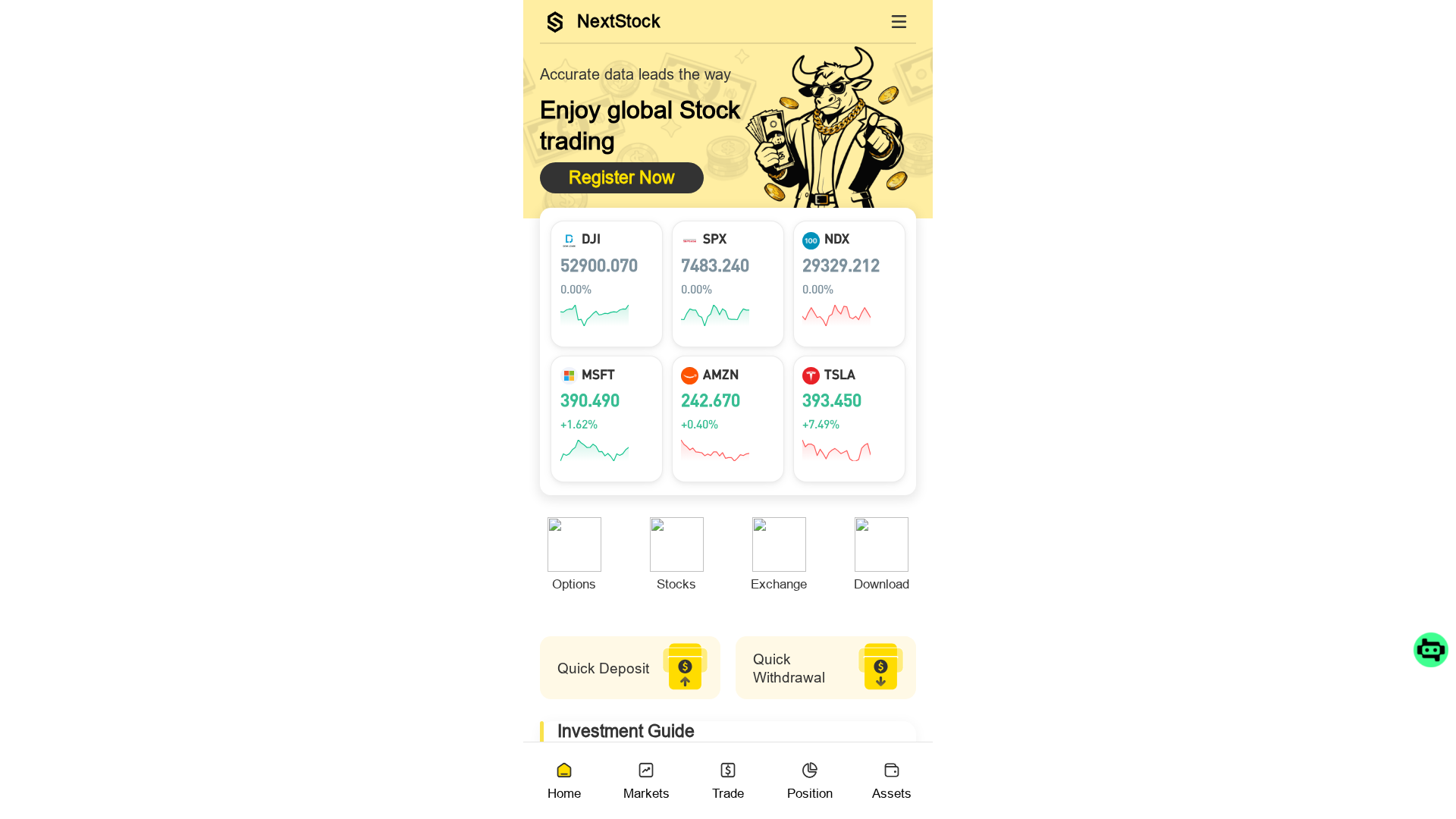 Screenshot of eximreals.com