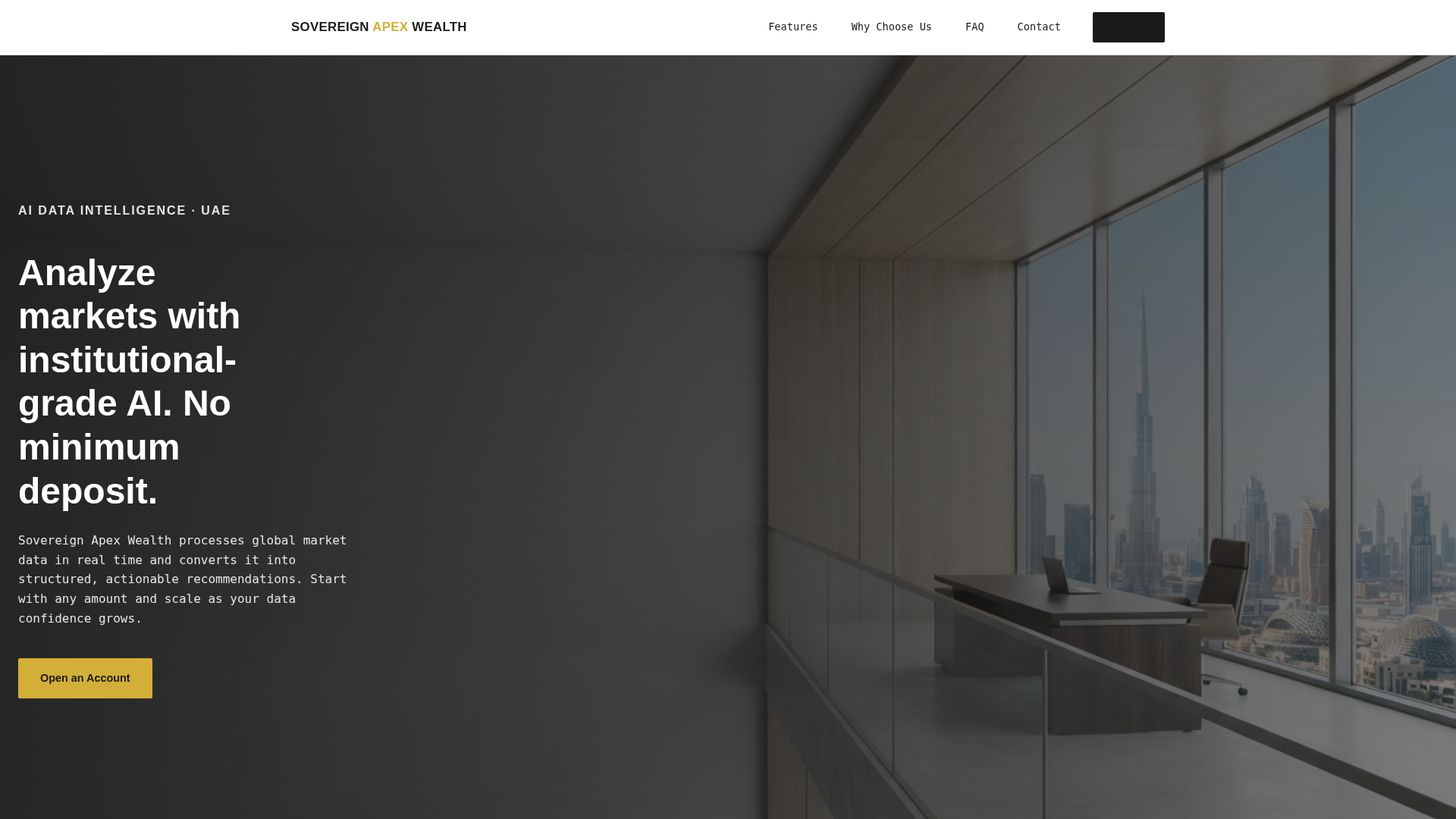Screenshot of sovereignapexwealth.com