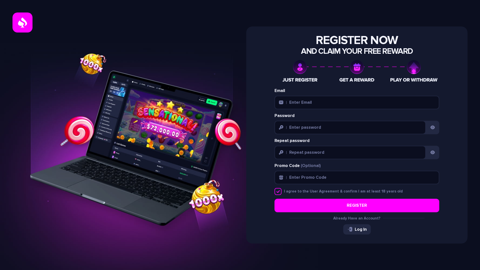 Screenshot of boostcasino.cc