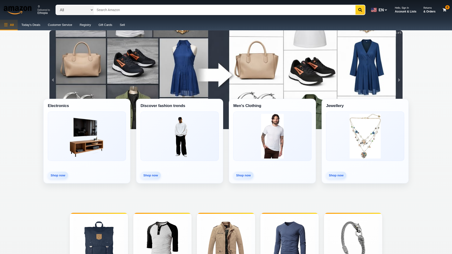 Screenshot of amazon-clone-six-rho-44.vercel.app