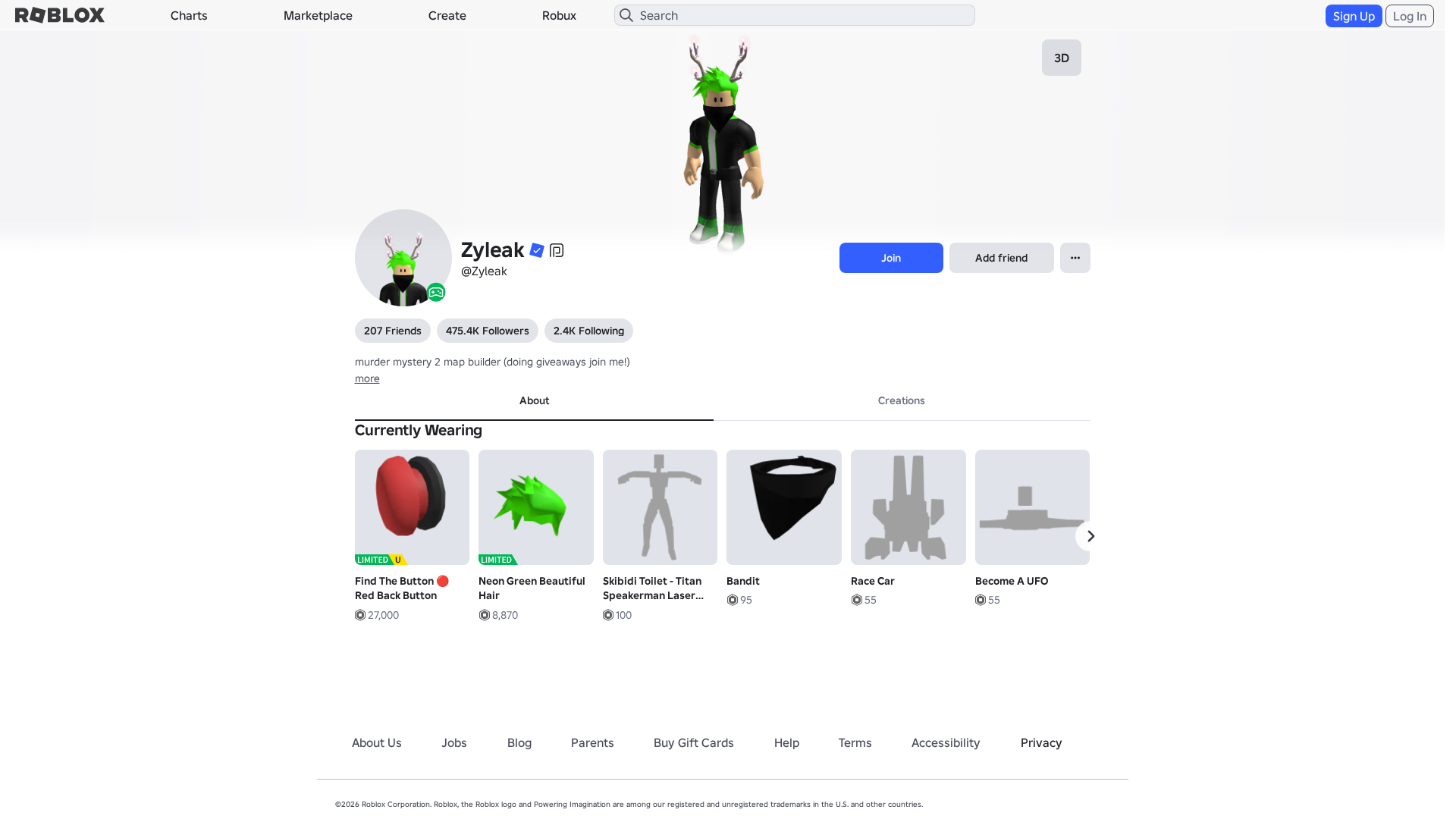 Screenshot of roblox.com.ml