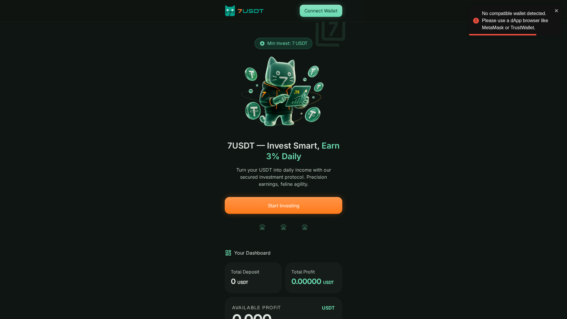 Screenshot of 7usdt.live
