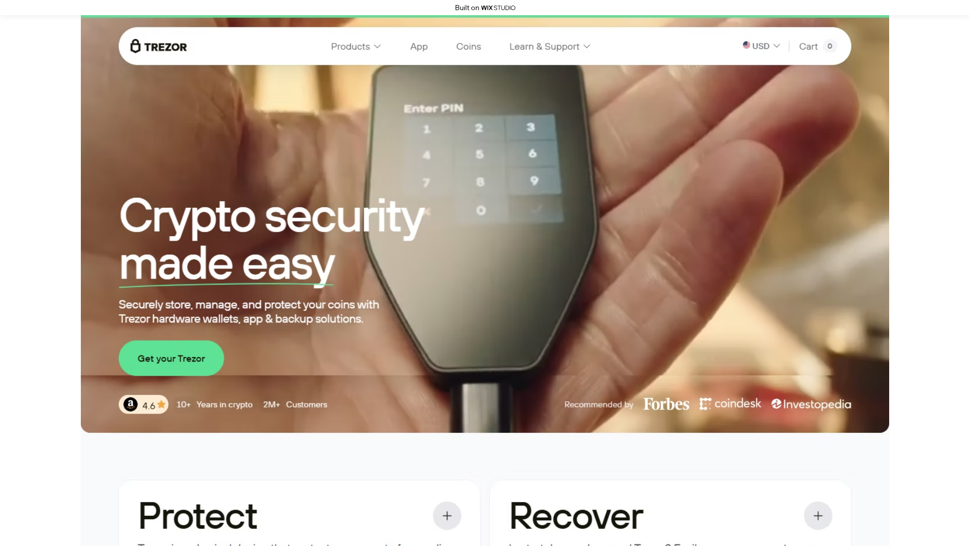 Screenshot of trexore-startedio.wixstudio.com