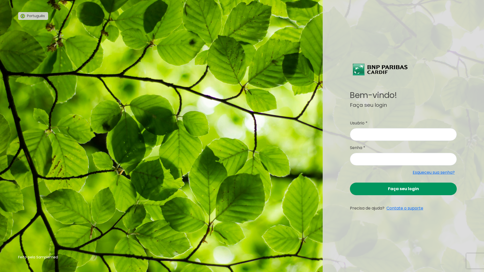 Screenshot of cardif.stg.sample360.com.br