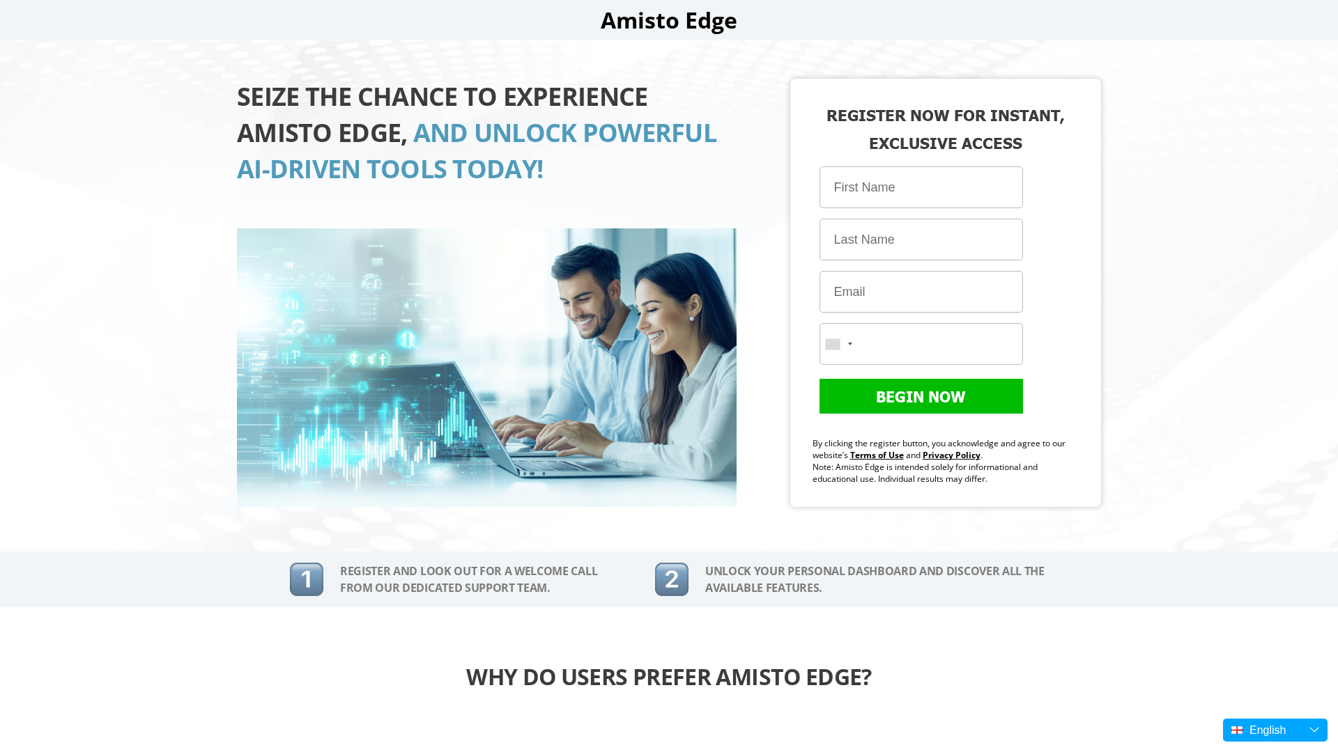 Screenshot of amisto-edge.org