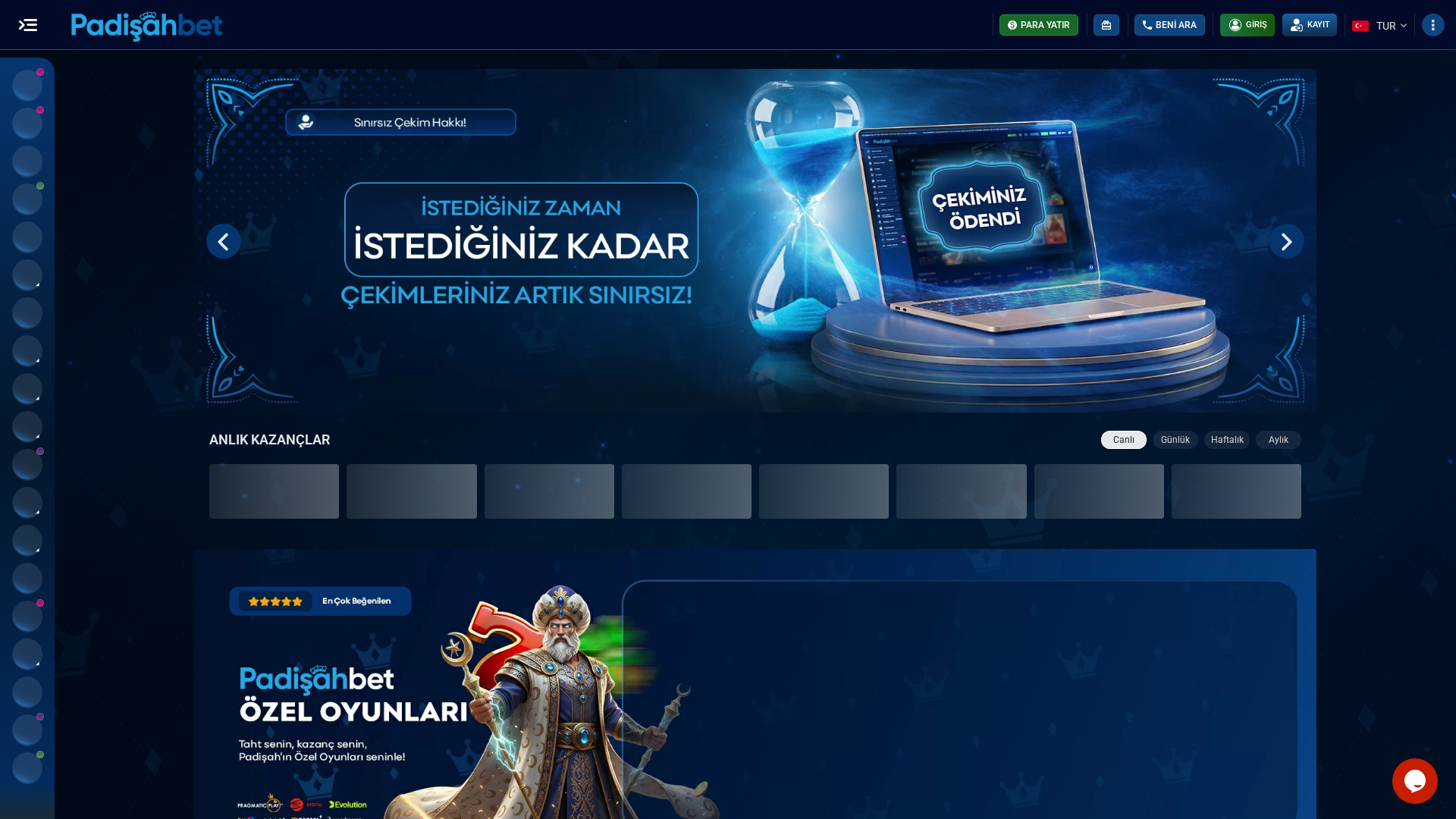 Screenshot of www.tr-padisahbet851.com