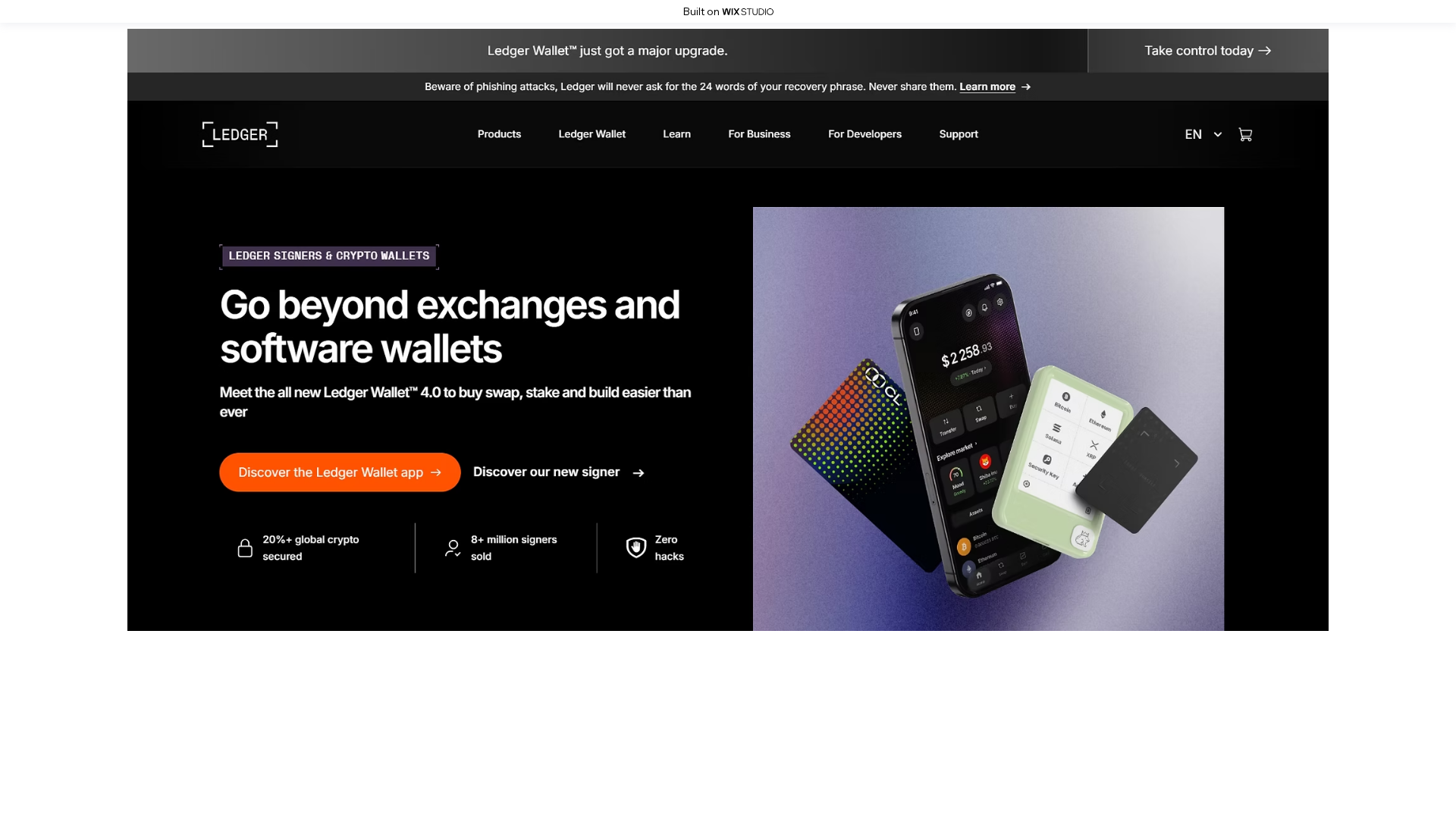 Screenshot of startin-liveledgar.wixstudio.com