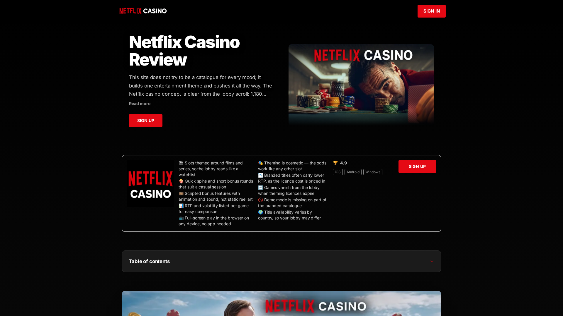 Screenshot of netflixcasino.one