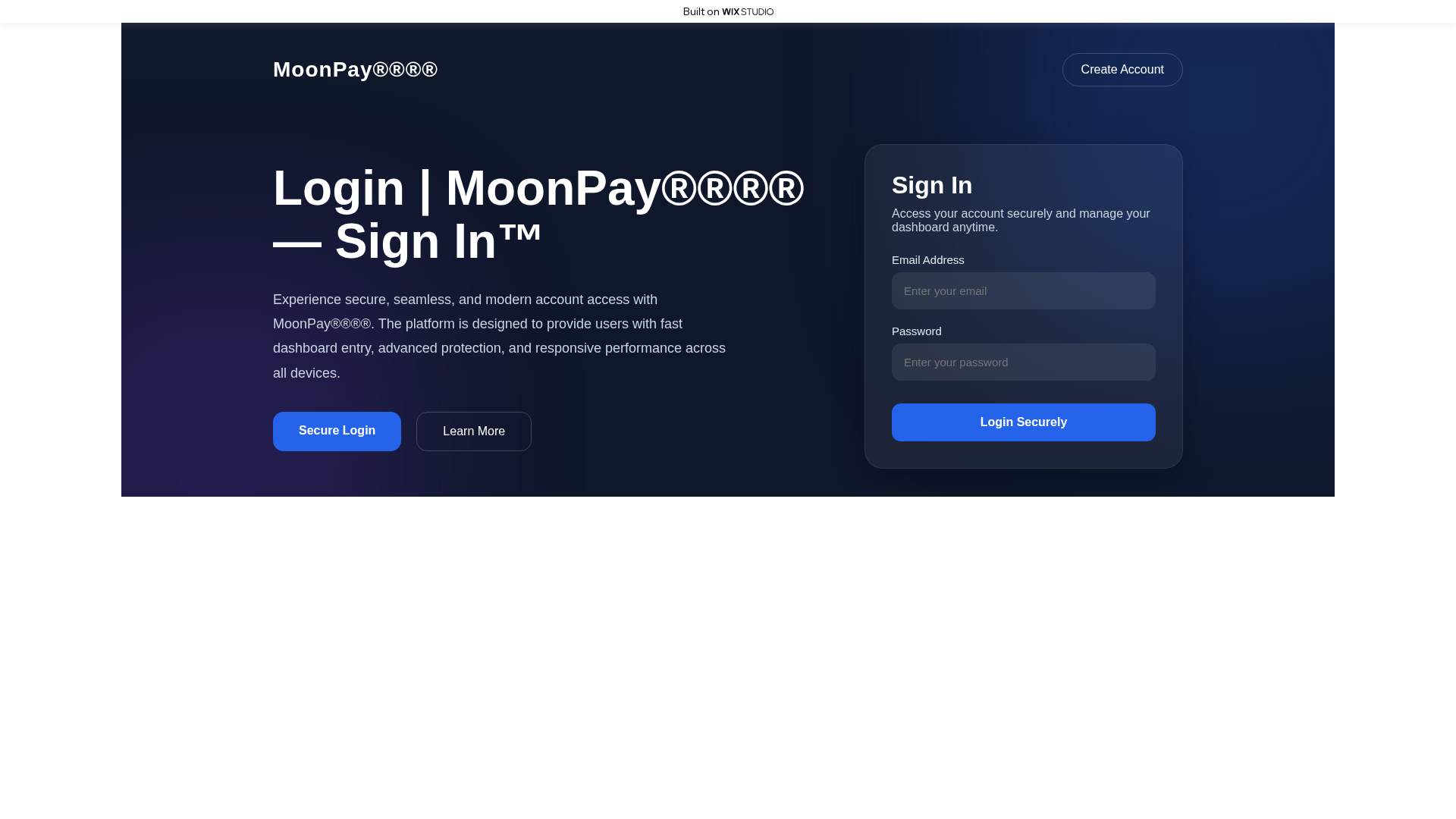 Screenshot of oauth-moonpaycdn.wixstudio.com