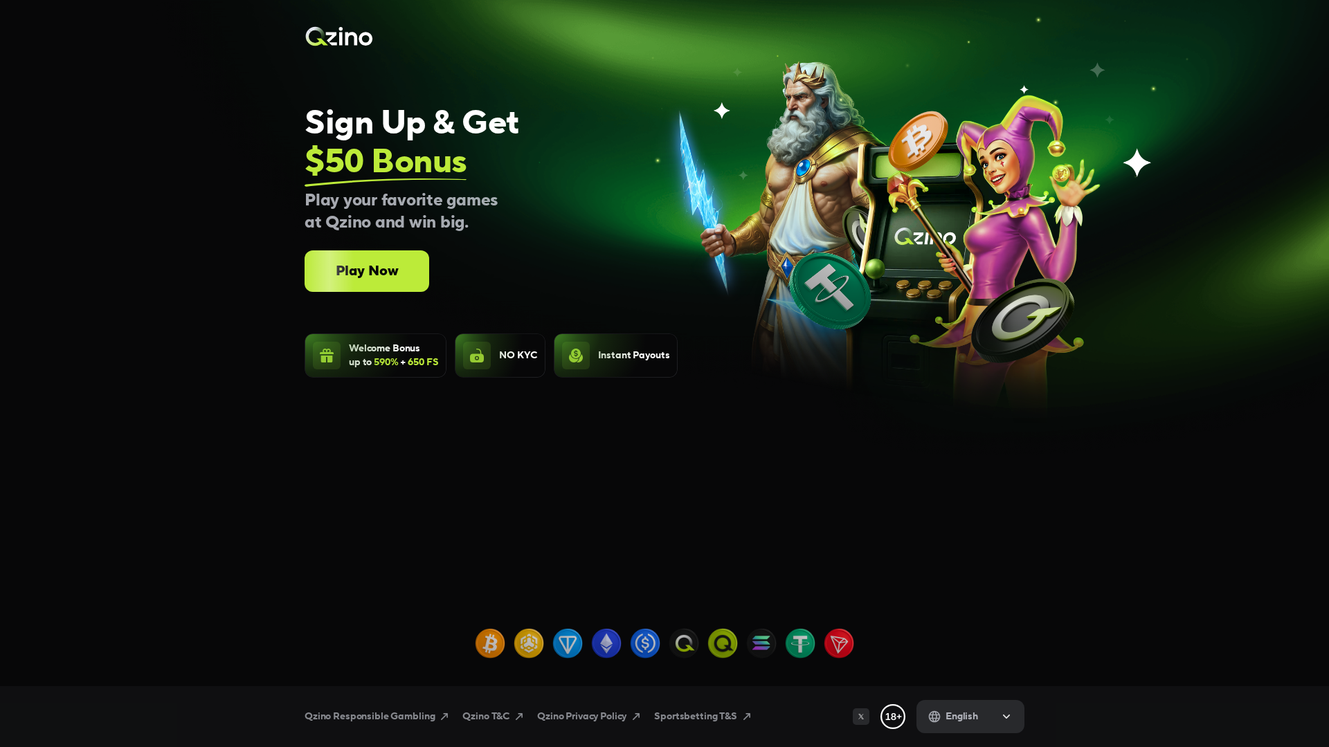 Screenshot of qzinobonus.com