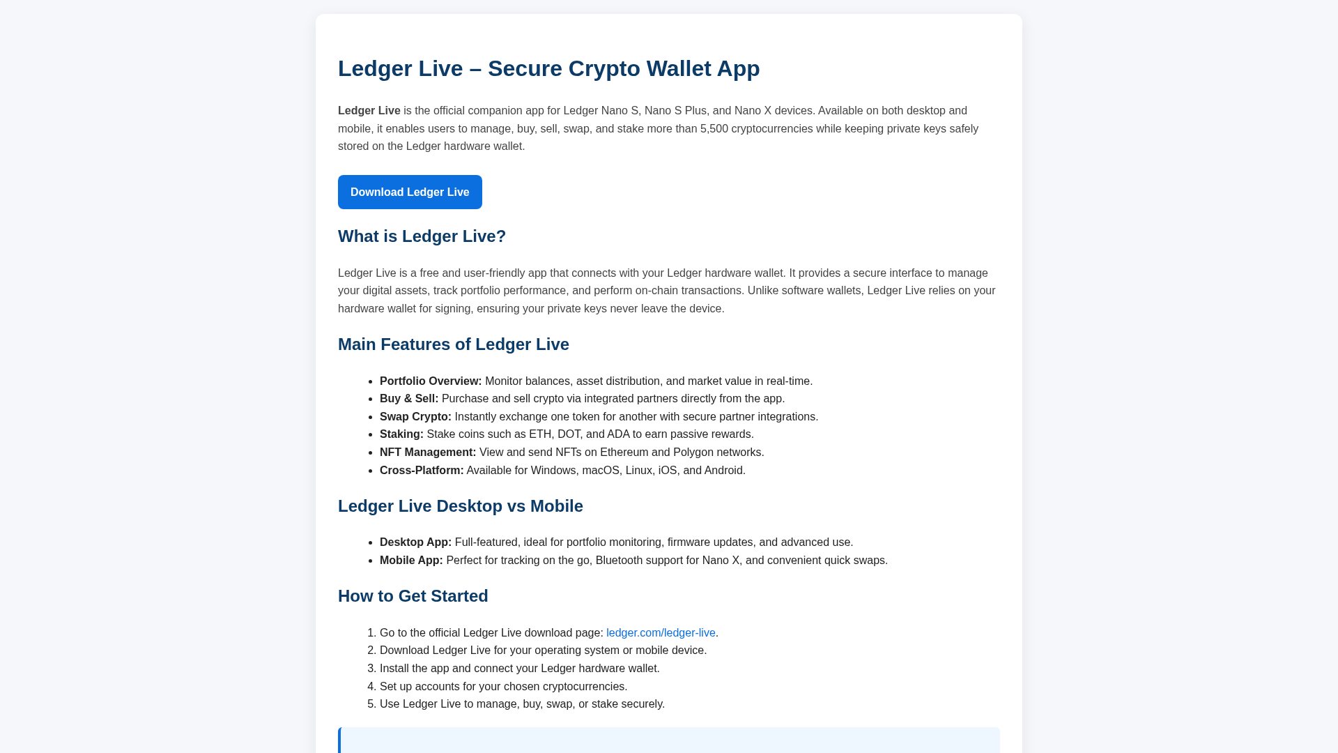 Screenshot of pro-ledger-live.pages.dev