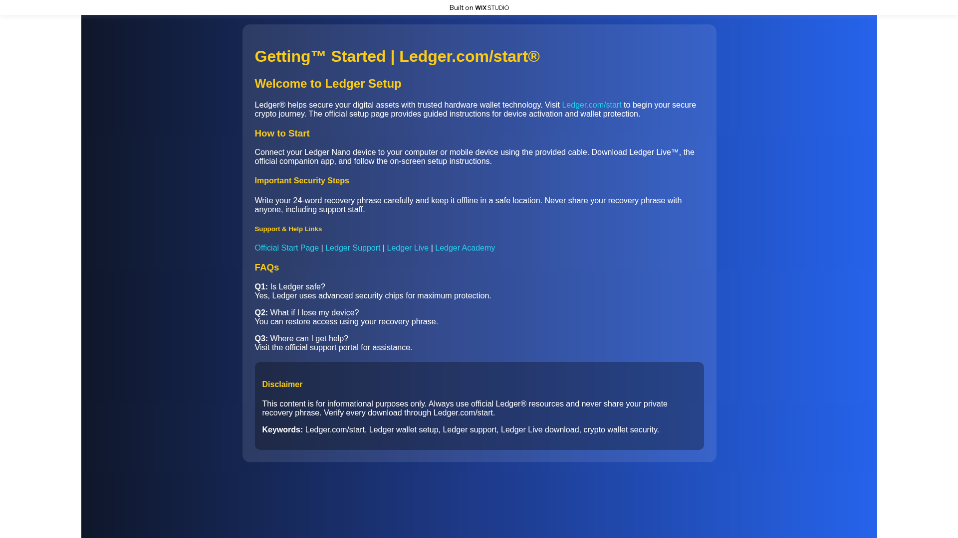 Screenshot of startd-ledzorcdn.wixstudio.com