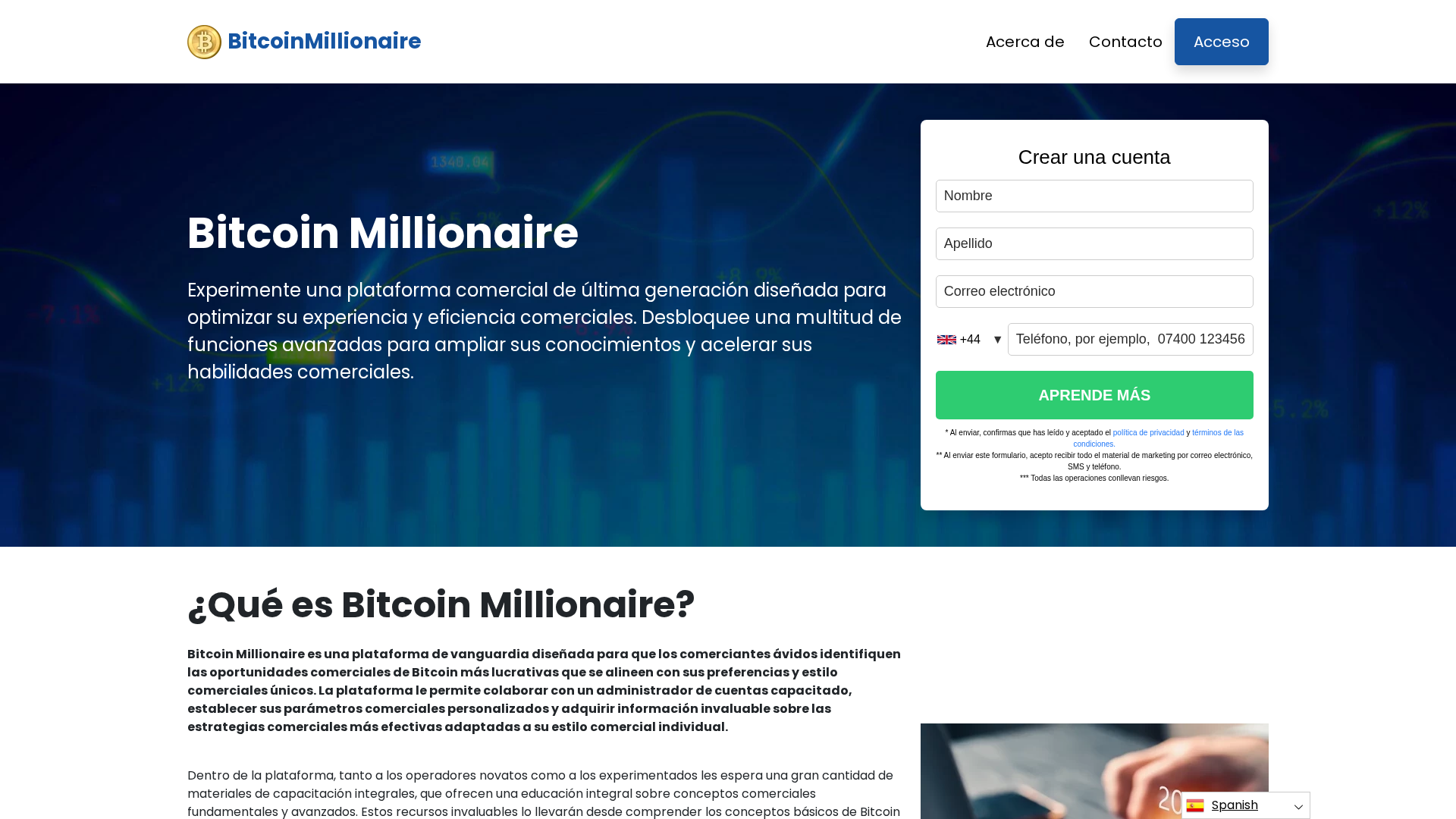 Screenshot of bitcoin-millionaire.app