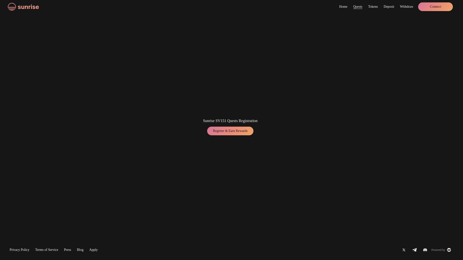 Screenshot of app-sunrise.xyz