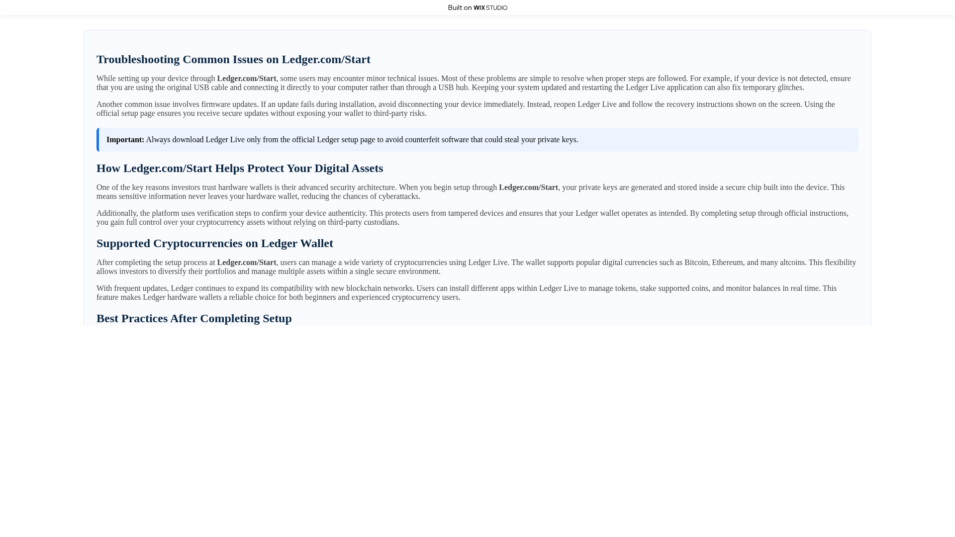 Screenshot of official-ledgro-strt.wixstudio.com