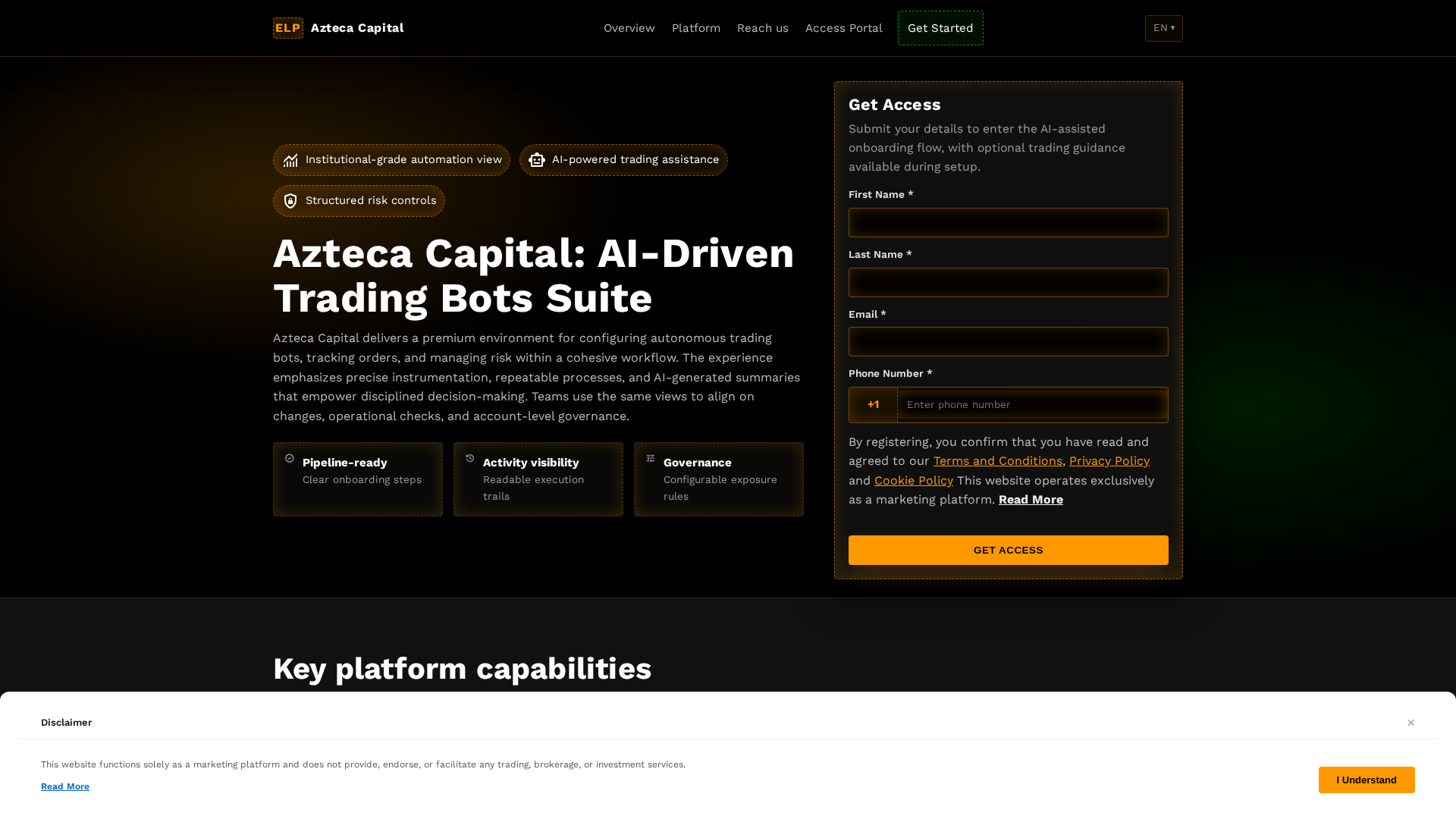 Screenshot of aztecacapitaltech.com
