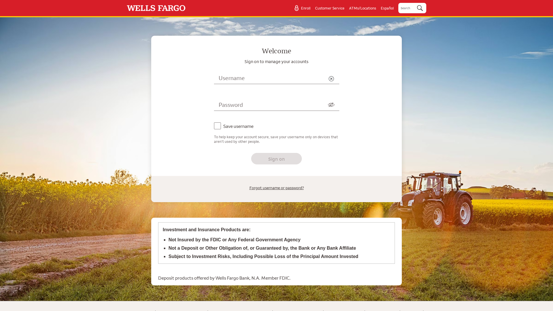 Screenshot of www.www-connect.secure.werllsfargo.com.jmvlogistics.in
