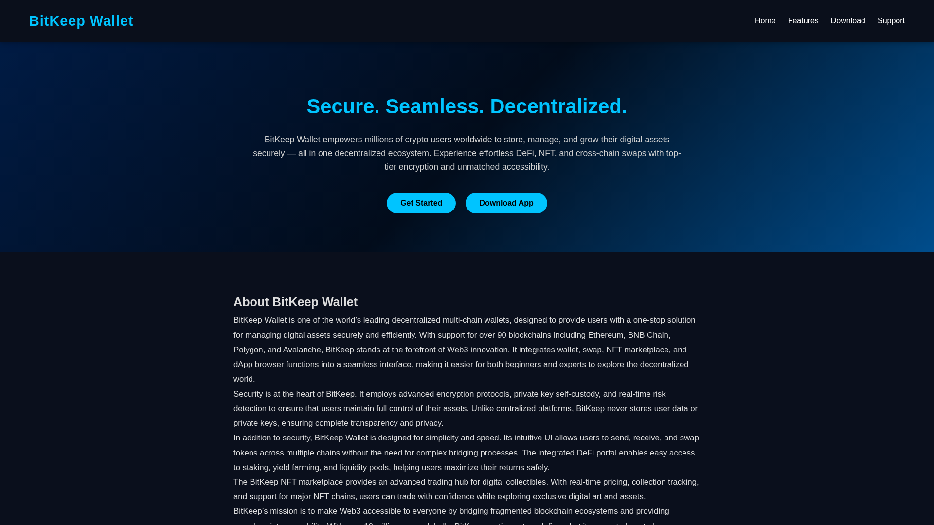 Screenshot of bitkeep-wallet-public.pages.dev