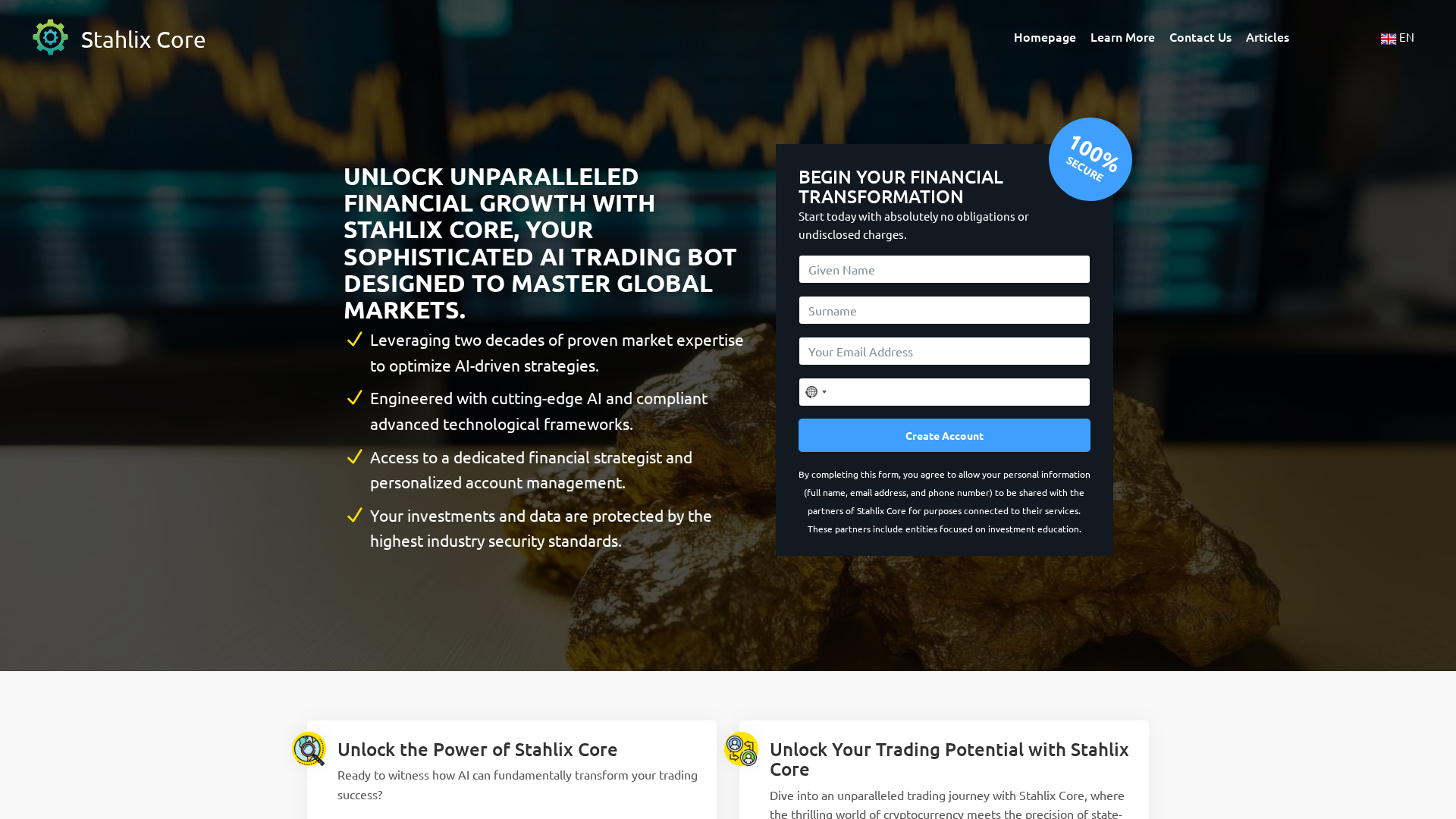 Screenshot of mystahlixcore-app.net