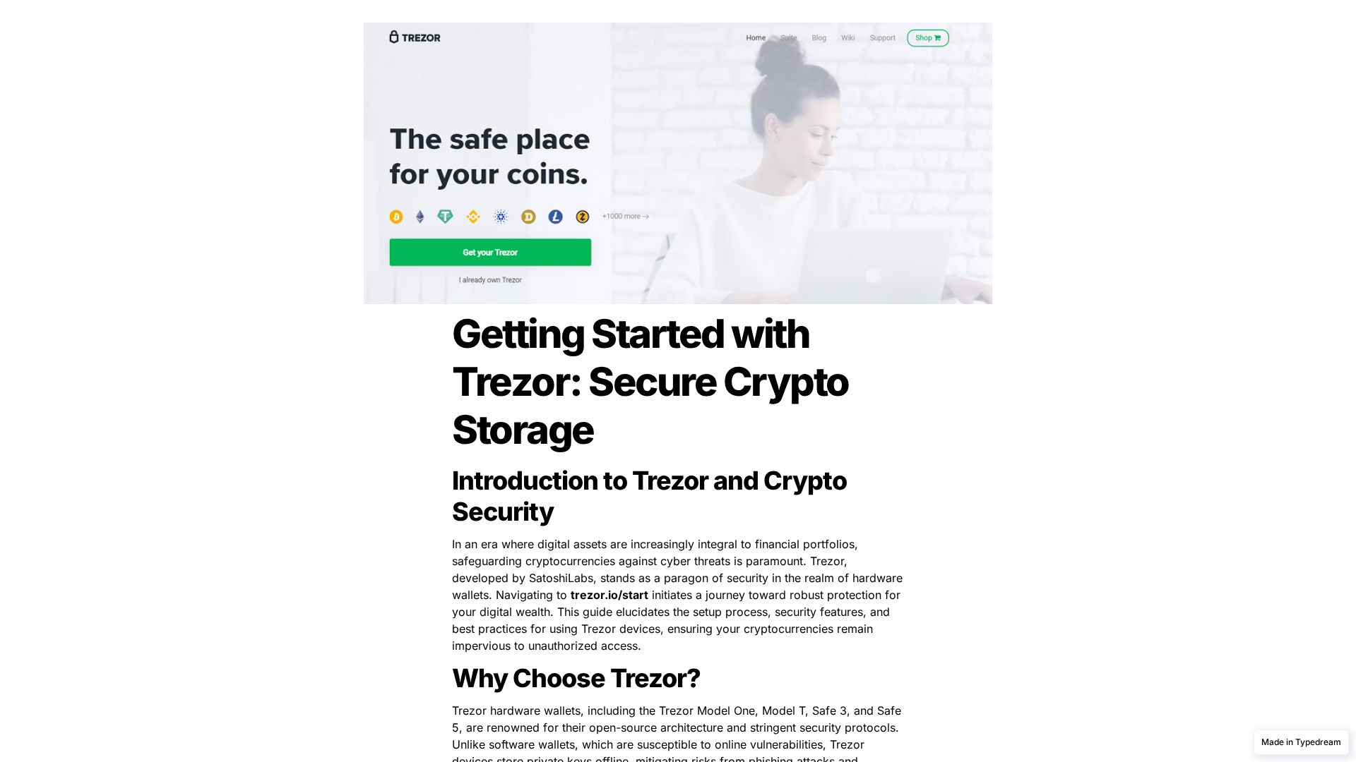 Screenshot of portal-official-trez-start.typedream.app
