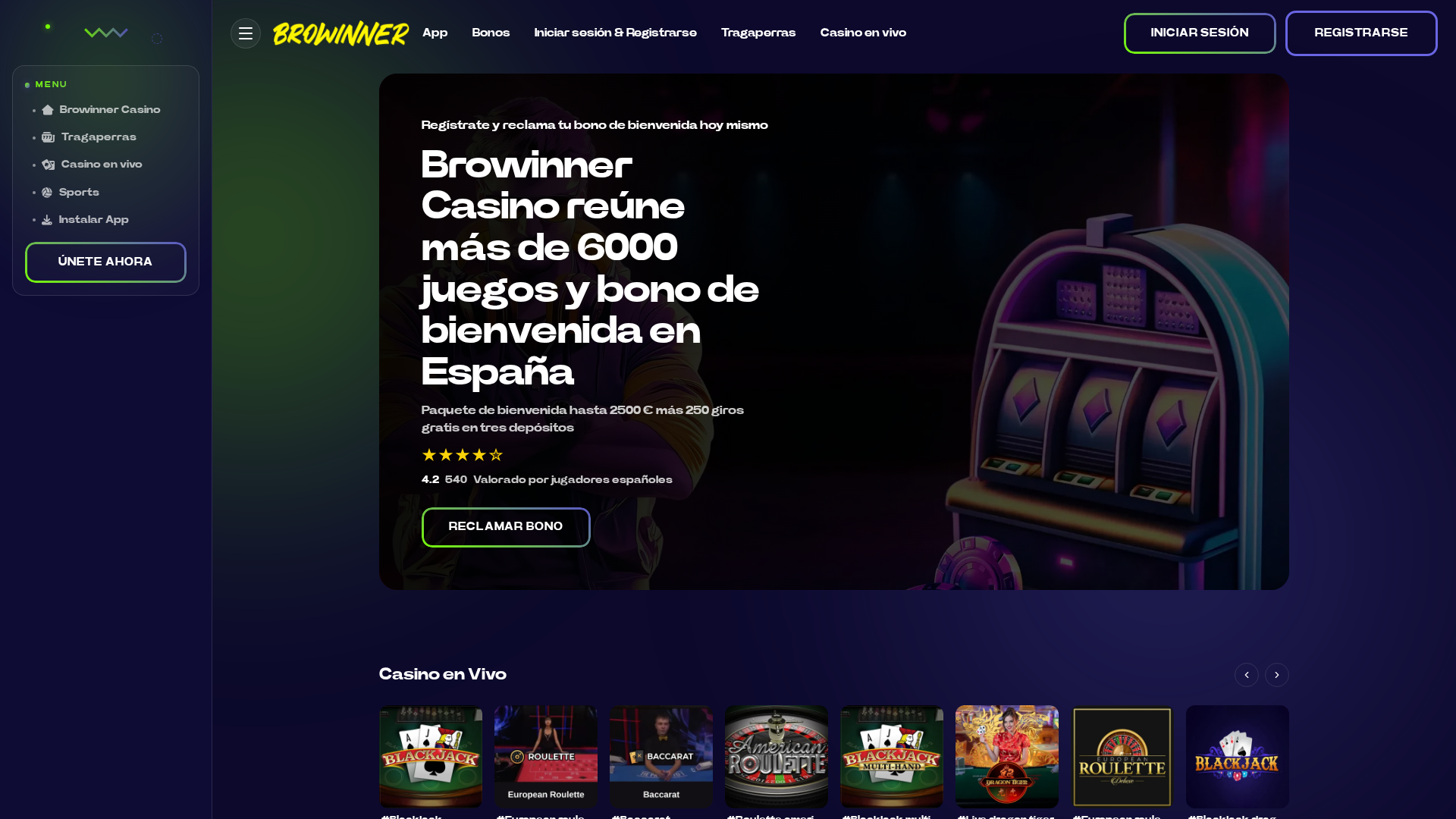 Screenshot of browinnercasino-es.net
