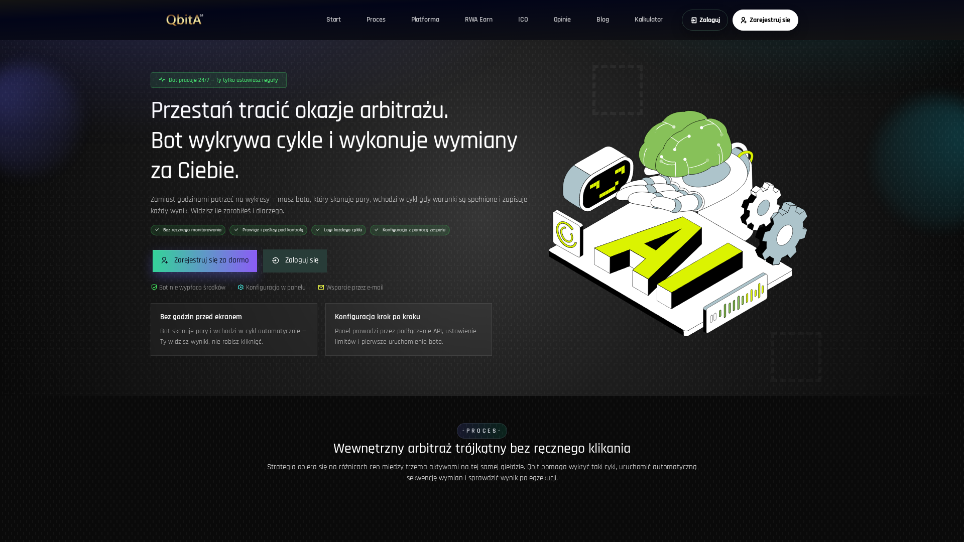 Screenshot of qbitarbitrage.pl