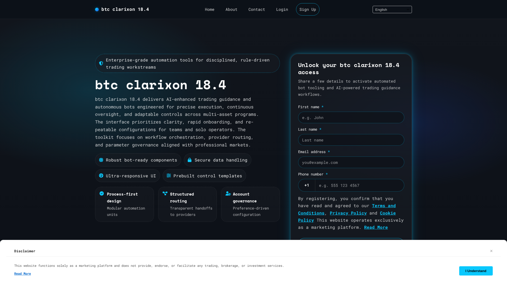 Screenshot of btcclarixon.digital