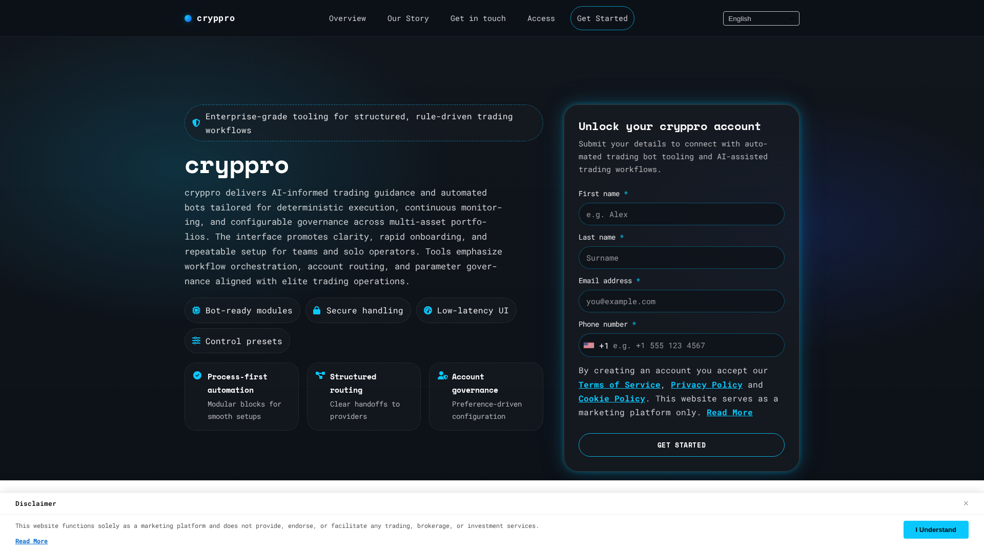 Screenshot of cryppro-tech.com
